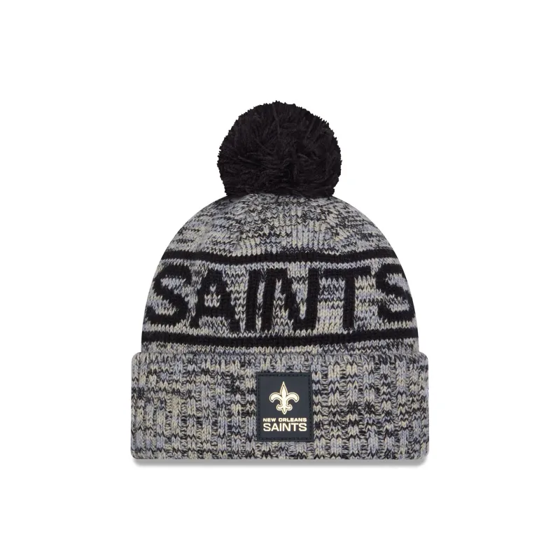 New Orleans Saints 2025 Sideline Cold Weather Pom Knit Hat sold by New Era