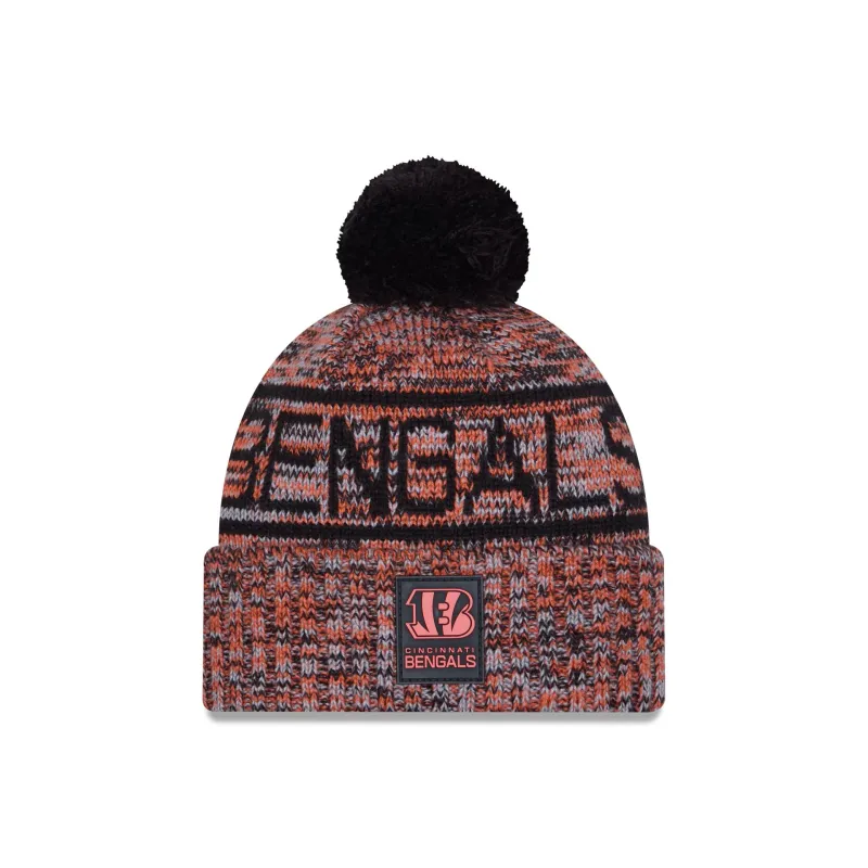 Cincinnati Bengals 2025 Sideline Cold Weather Pom Knit Hat sold by New Era