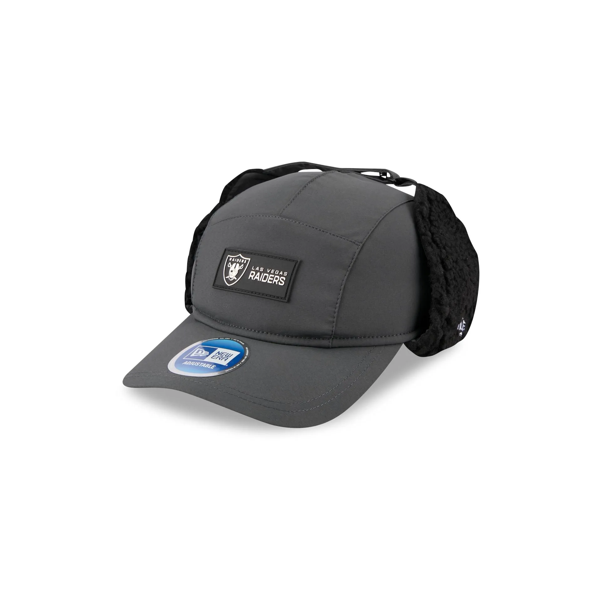 Las Vegas Raiders 2025 Sideline Cold Weather Steel Clouds Runner Dogear Adjustable Hat sold by New Era