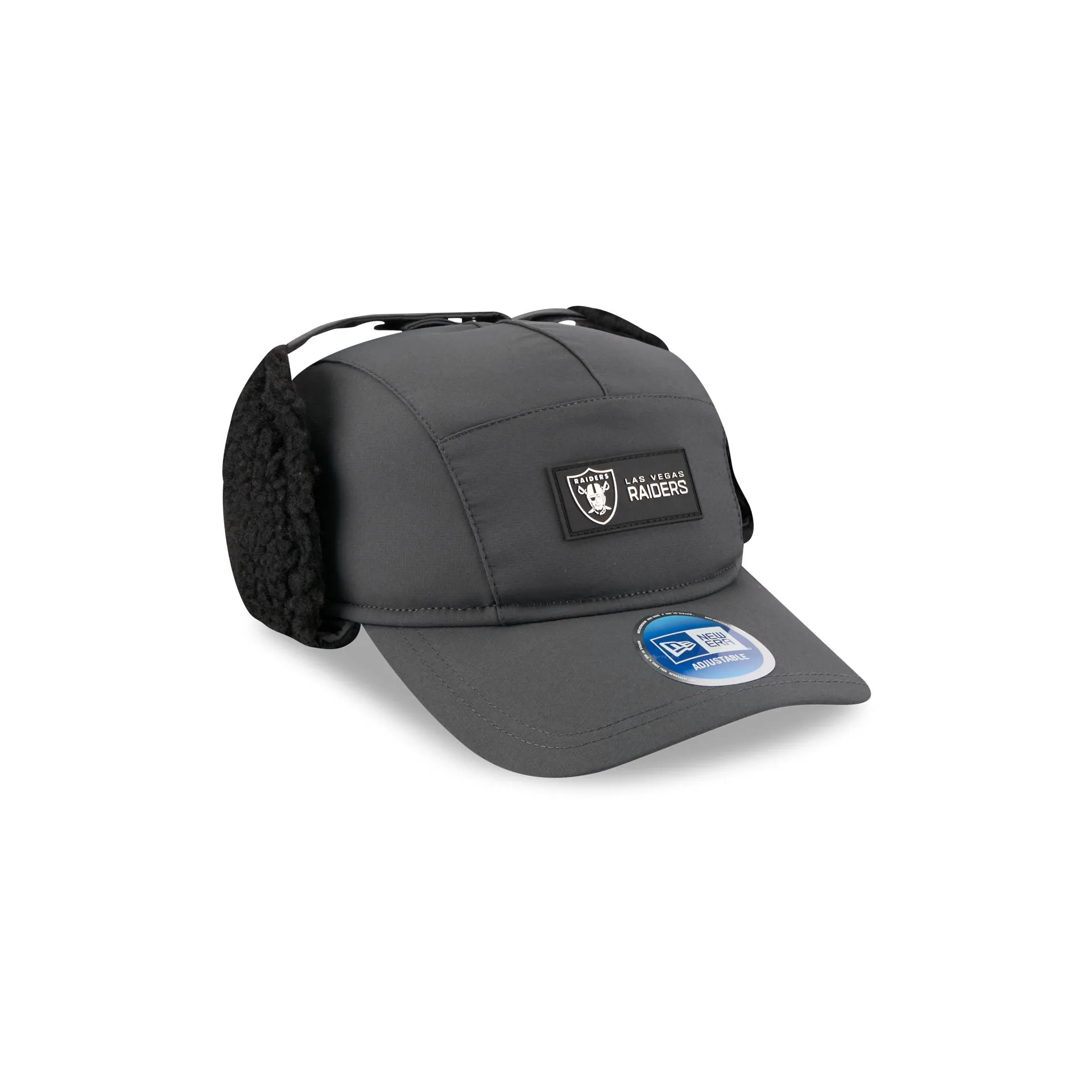 Las Vegas Raiders 2025 Sideline Cold Weather Steel Clouds Runner Dogear Adjustable Hat sold by New Era product image thumbnail 3