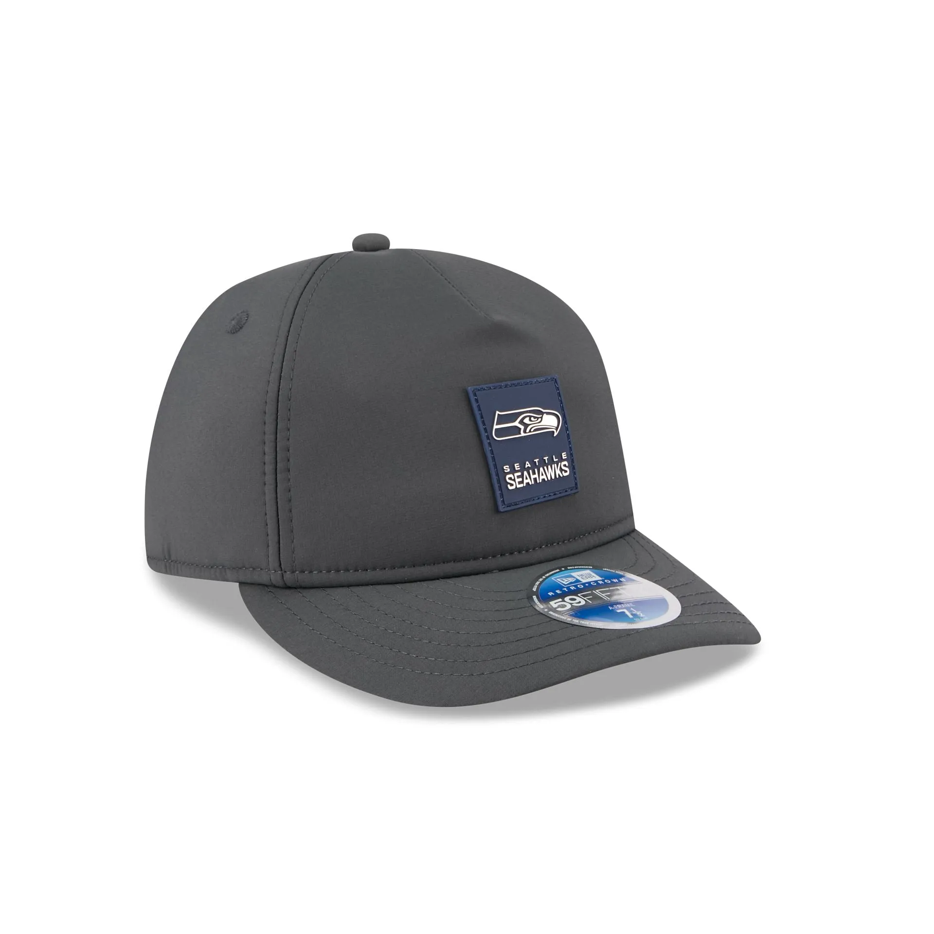 Seattle Seahawks 2025 Sideline Cold Weather Steel Clouds Retro Crown 59FIFTY A-Frame Fitted Hat sold by New Era product image thumbnail 3
