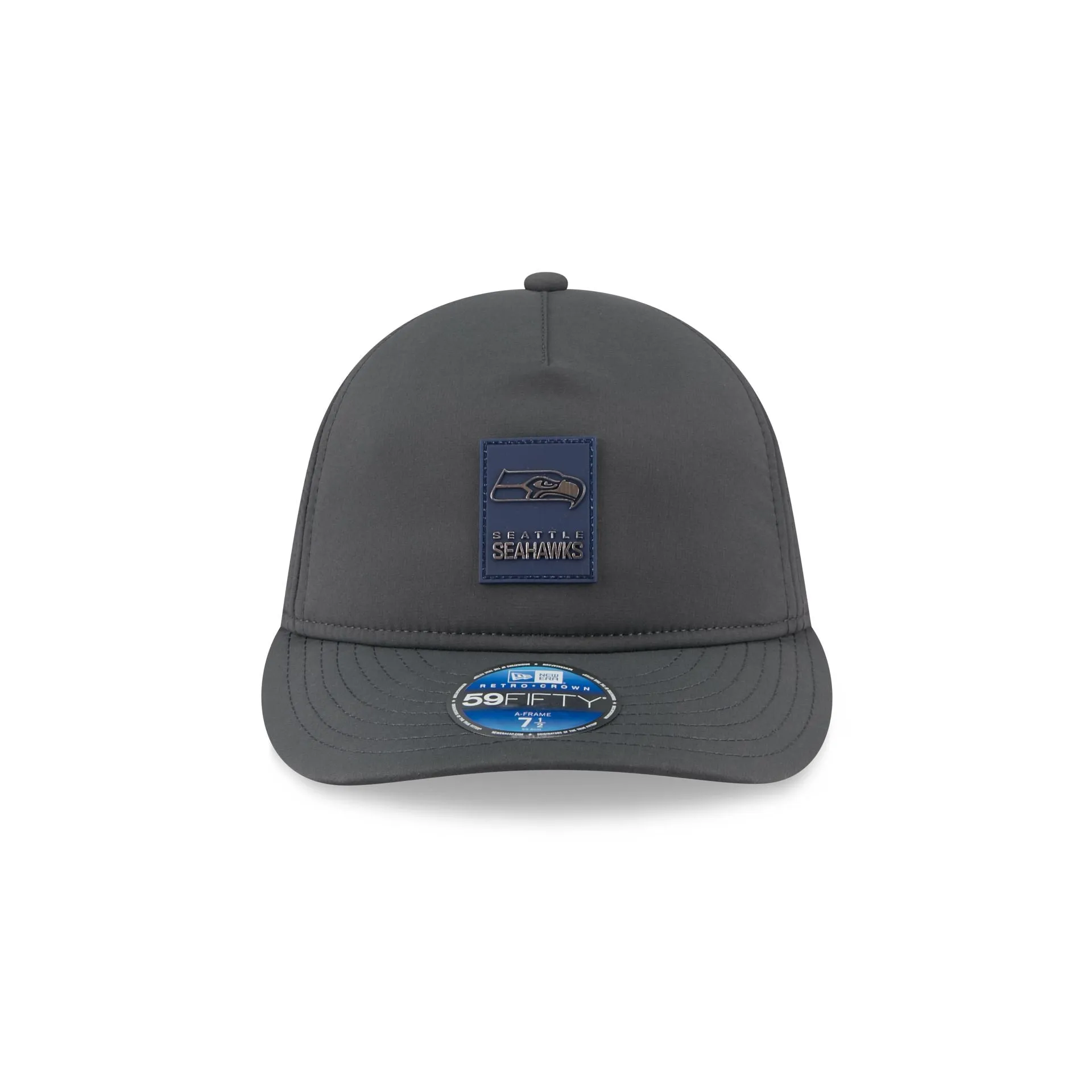 Seattle Seahawks 2025 Sideline Cold Weather Steel Clouds Retro Crown 59FIFTY A-Frame Fitted Hat sold by New Era product image thumbnail 2