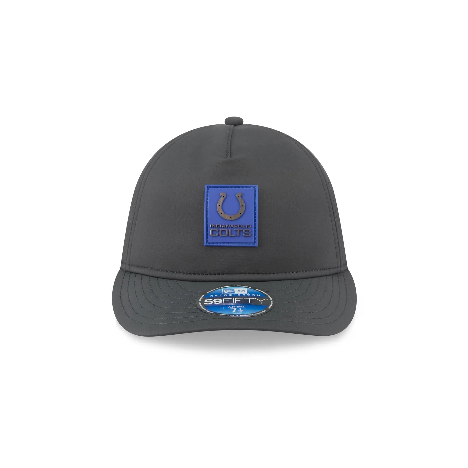 Indianapolis Colts 2025 Sideline Cold Weather Steel Clouds Retro Crown 59FIFTY A-Frame Fitted Hat sold by New Era product image thumbnail 2