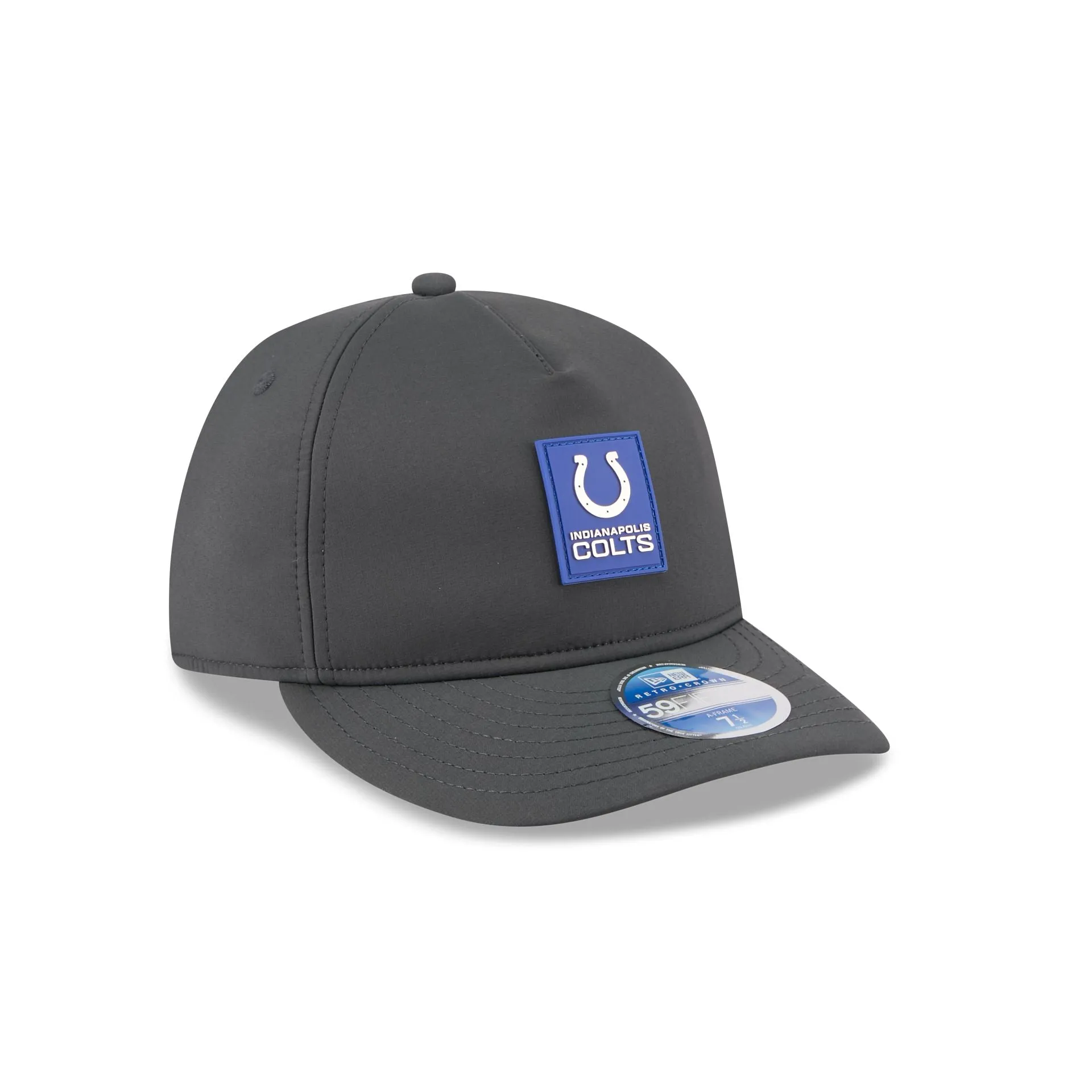 Indianapolis Colts 2025 Sideline Cold Weather Steel Clouds Retro Crown 59FIFTY A-Frame Fitted Hat sold by New Era product image thumbnail 3