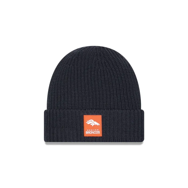 Denver Broncos 2025 Sideline Cold Weather Steel Clouds Cuff Knit Beanie sold by New Era