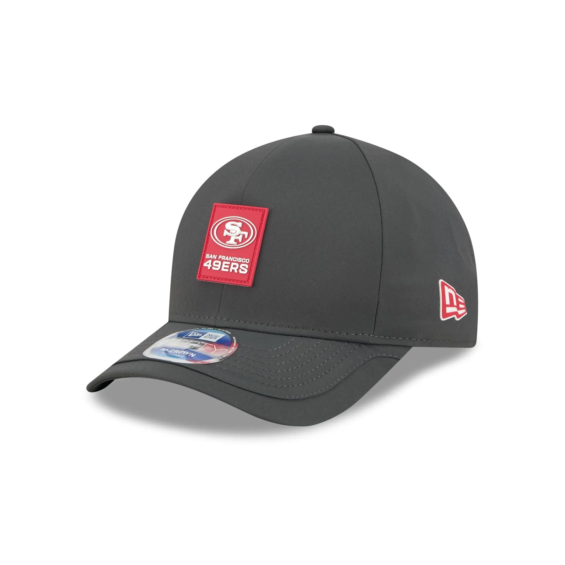 San Francisco 49ers 2025 Sideline Cold Weather Steel Clouds 9FORTY M-Crown Snapback Hat sold by New Era