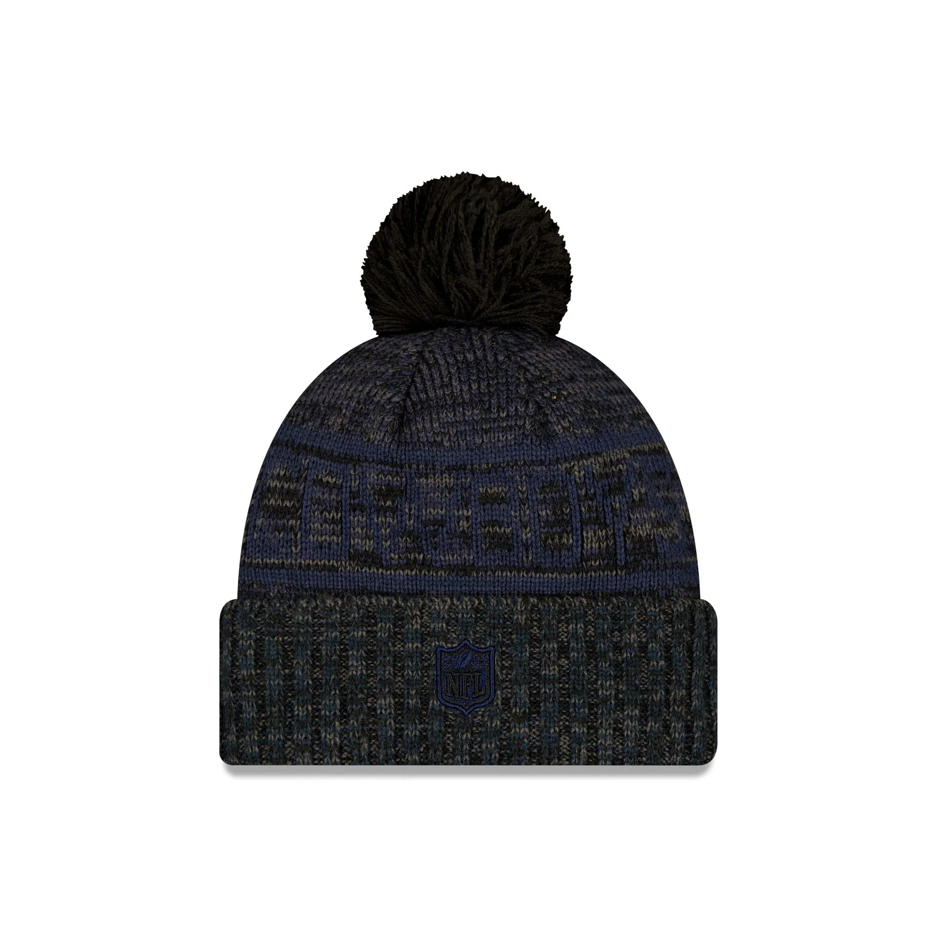Dallas Cowboys 2025 Sideline Cold Weather Black Pom Knit Hat sold by New Era product image thumbnail 2