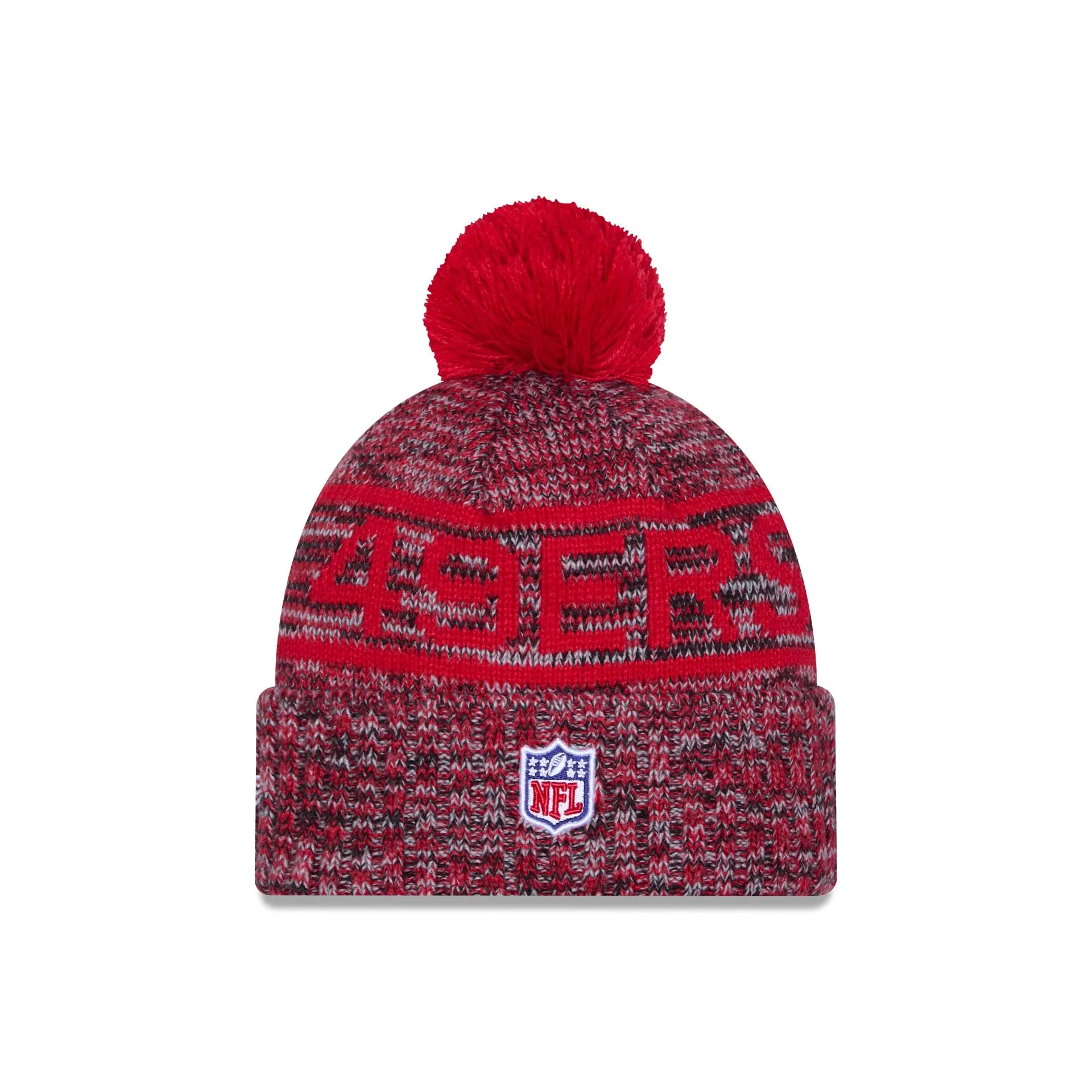 San Francisco 49ers 2025 Sideline Cold Weather Pom Knit Hat sold by New Era product image thumbnail 3
