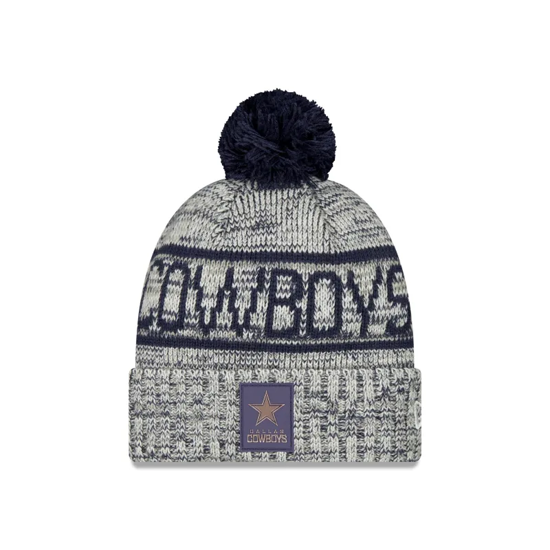 Dallas Cowboys 2025 Sideline Cold Weather Pom Knit Hat sold by New Era