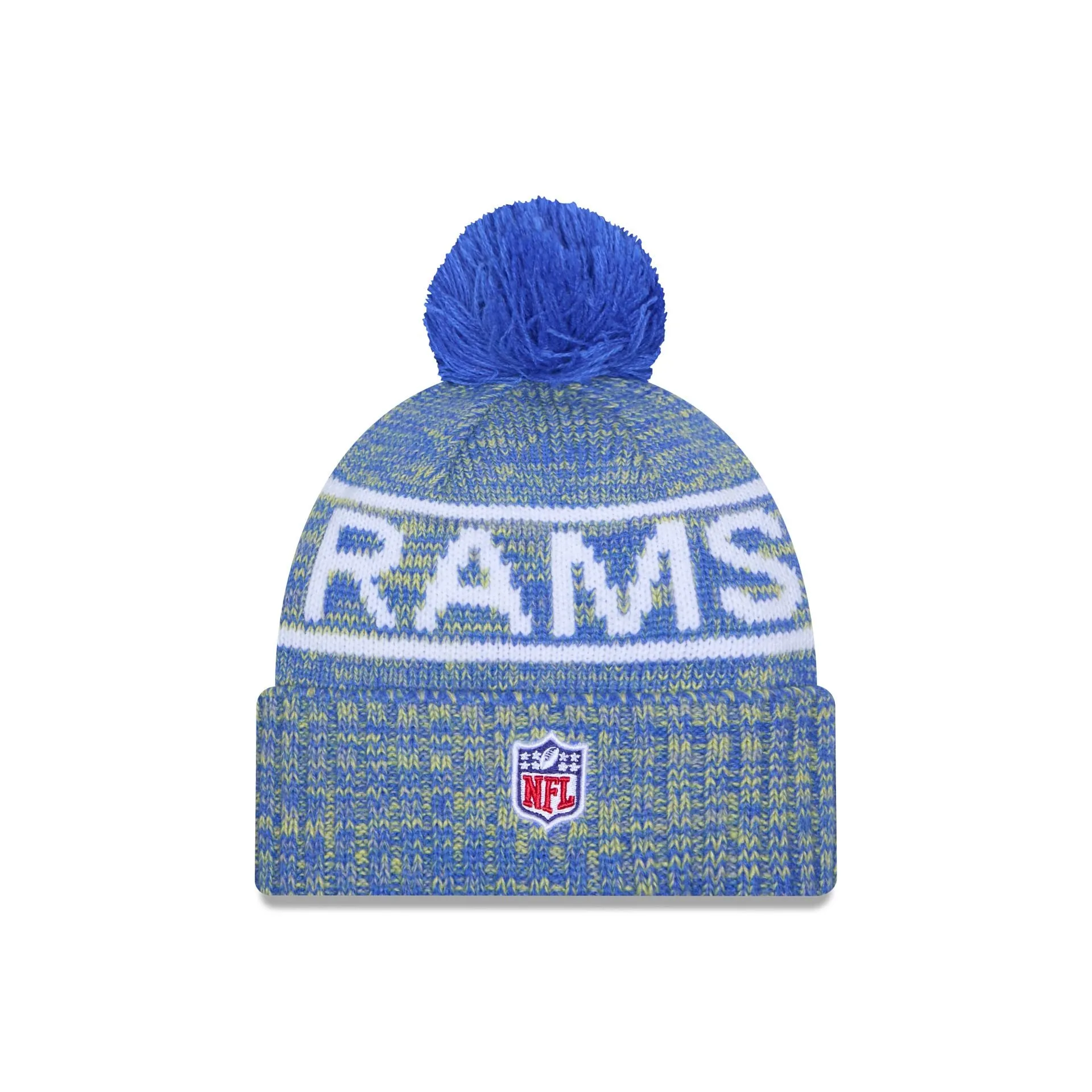 Los Angeles Rams 2025 Sideline Cold Weather Pom Knit Hat sold by New Era product image thumbnail 3