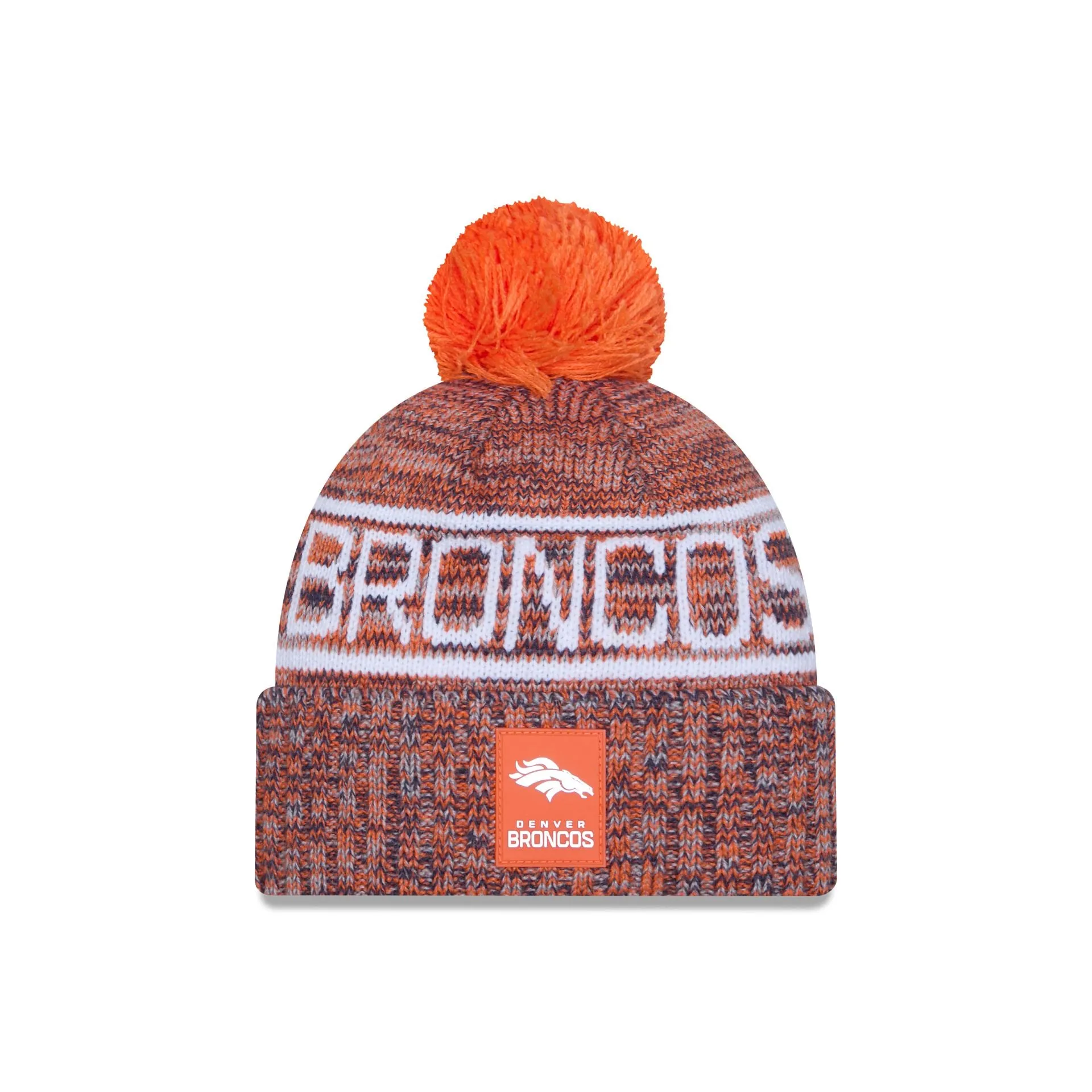 Denver Broncos 2025 Sideline Cold Weather Pom Knit Hat sold by New Era