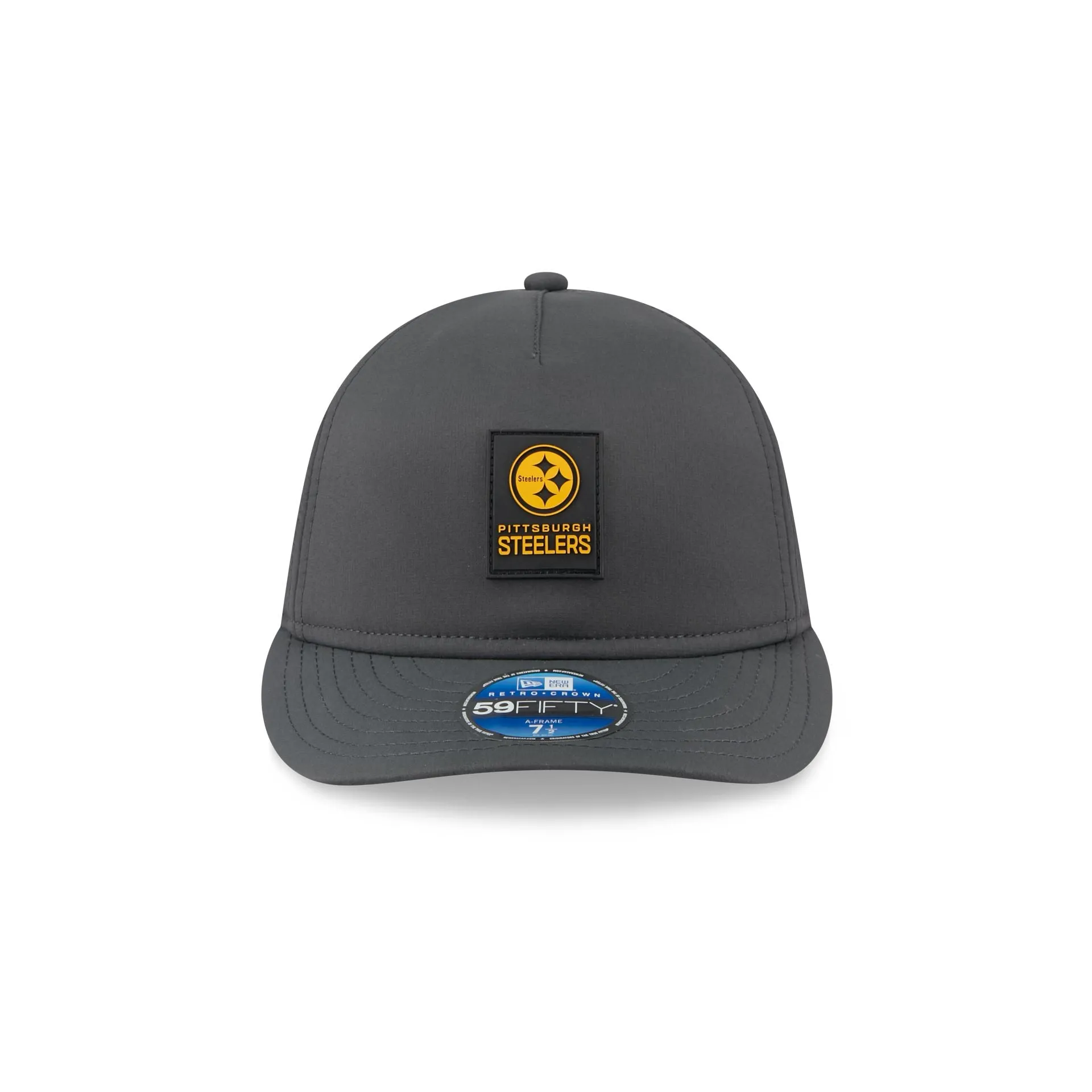 Pittsburgh Steelers 2025 Sideline Cold Weather Steel Clouds Retro Crown 59FIFTY A-Frame Fitted Hat sold by New Era product image thumbnail 2