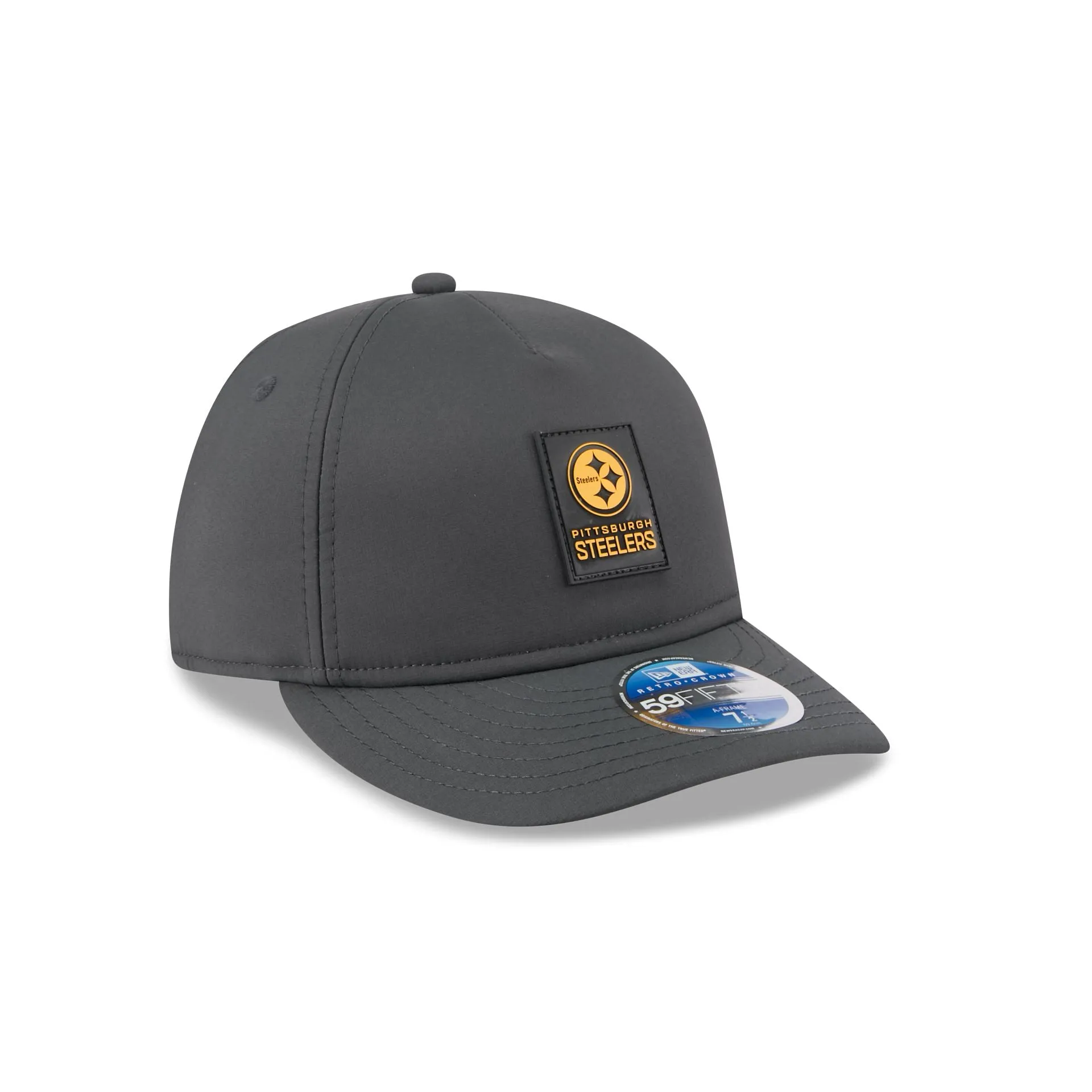 Pittsburgh Steelers 2025 Sideline Cold Weather Steel Clouds Retro Crown 59FIFTY A-Frame Fitted Hat sold by New Era product image thumbnail 3