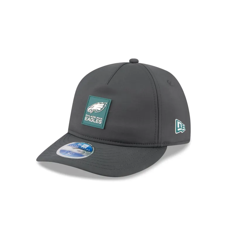 Philadelphia Eagles 2025 Sideline Cold Weather Steel Clouds Retro Crown 59FIFTY A-Frame Fitted Hat sold by New Era