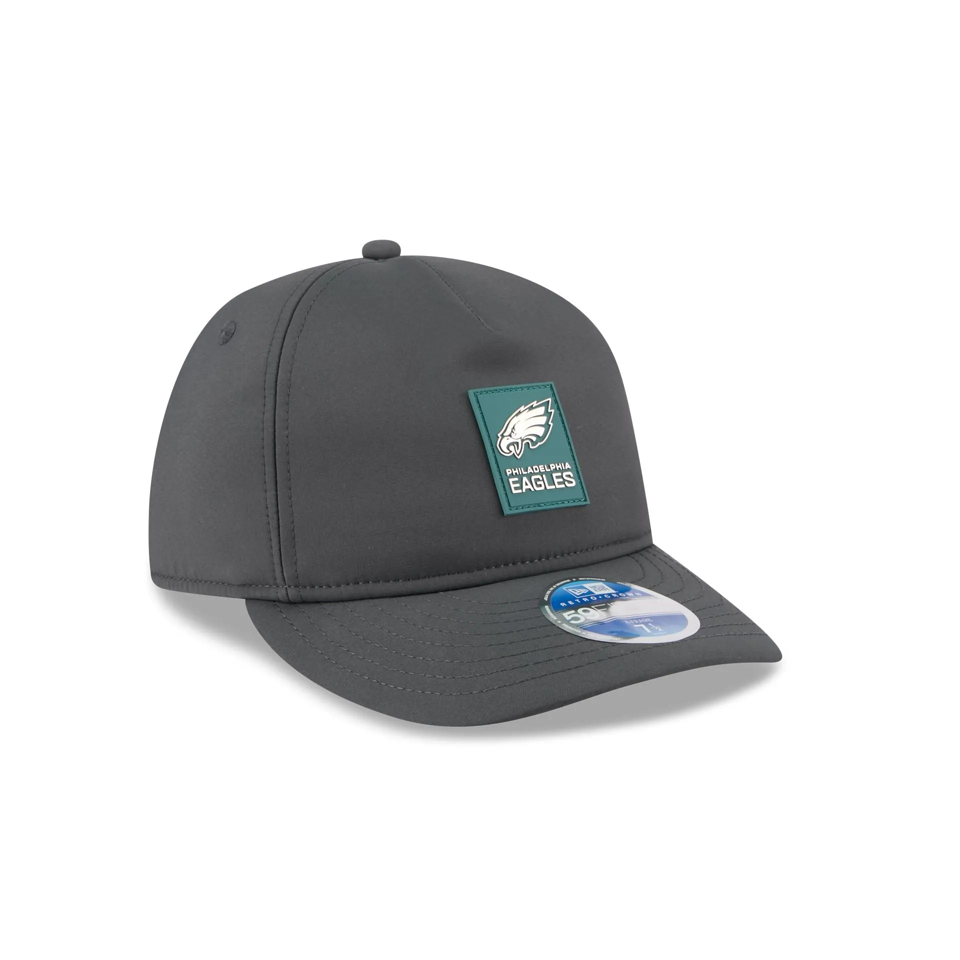 Philadelphia Eagles 2025 Sideline Cold Weather Steel Clouds Retro Crown 59FIFTY A-Frame Fitted Hat sold by New Era product image thumbnail 5