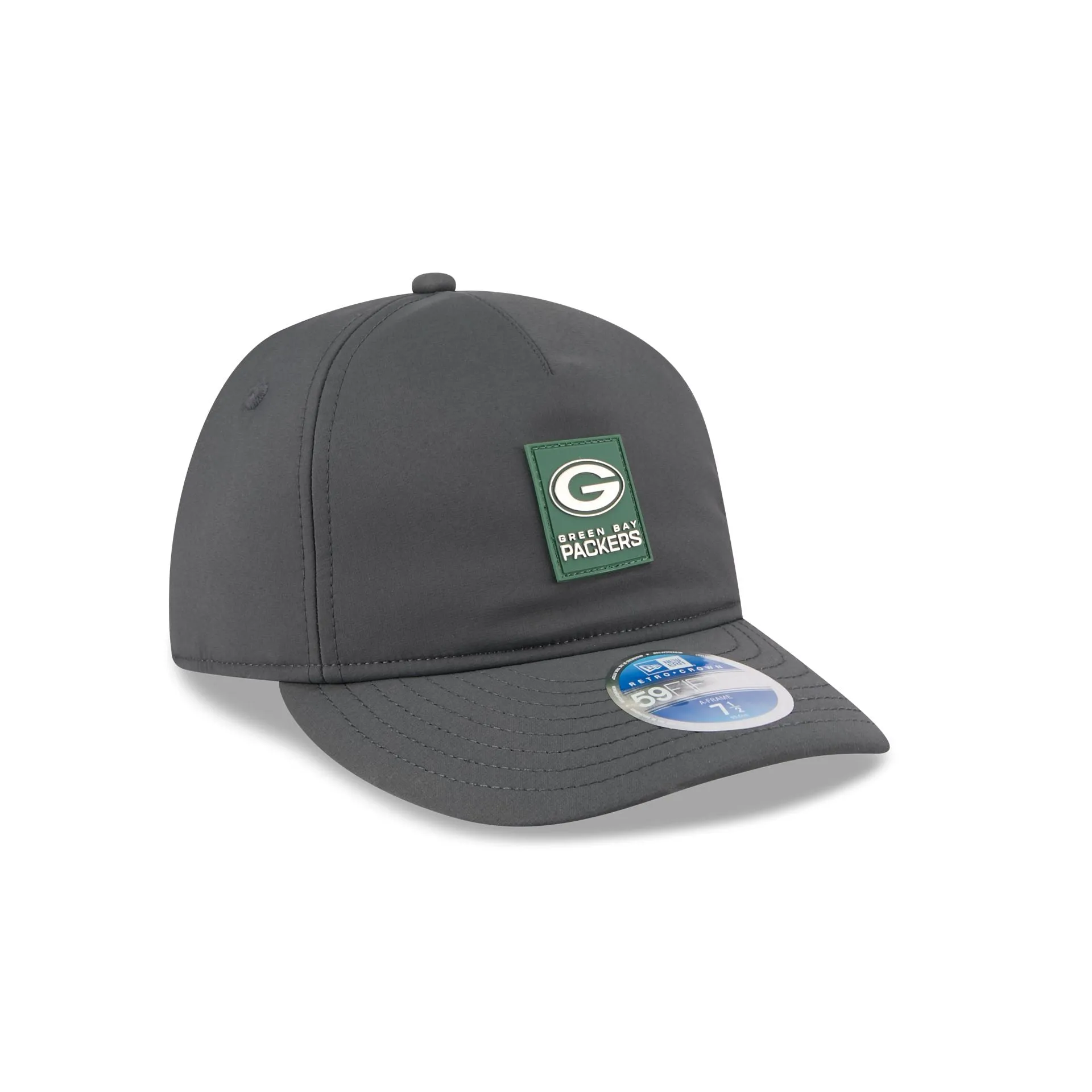Green Bay Packers 2025 Sideline Cold Weather Steel Clouds Retro Crown 59FIFTY A-Frame Fitted Hat sold by New Era product image thumbnail 3