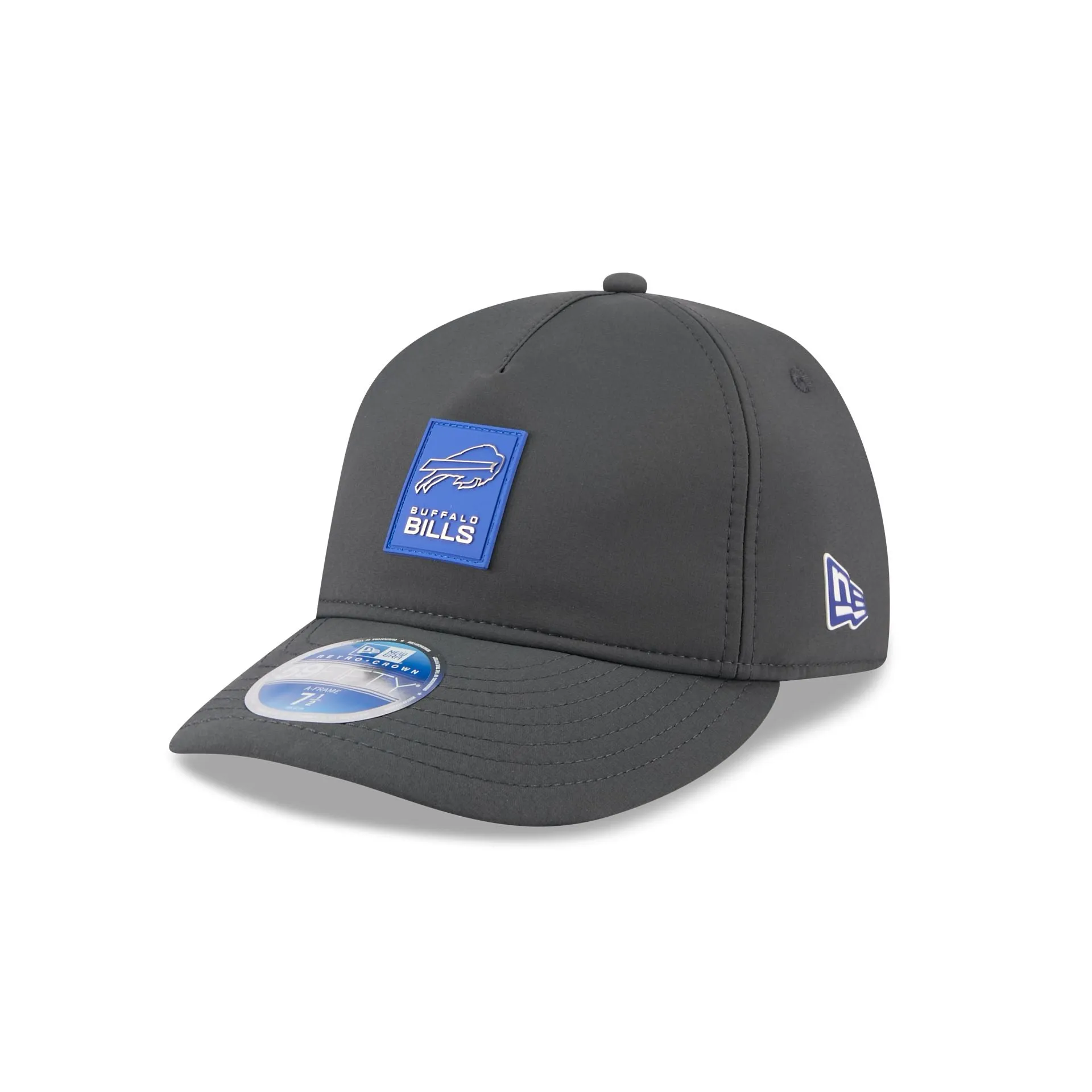 Buffalo Bills 2025 Sideline Cold Weather Steel Clouds Retro Crown 59FIFTY A-Frame Fitted Hat sold by New Era