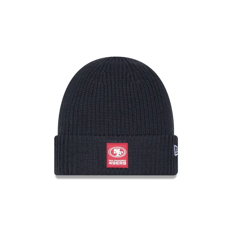 San Francisco 49ers 2025 Sideline Cold Weather Steel Clouds Cuff Knit Beanie sold by New Era