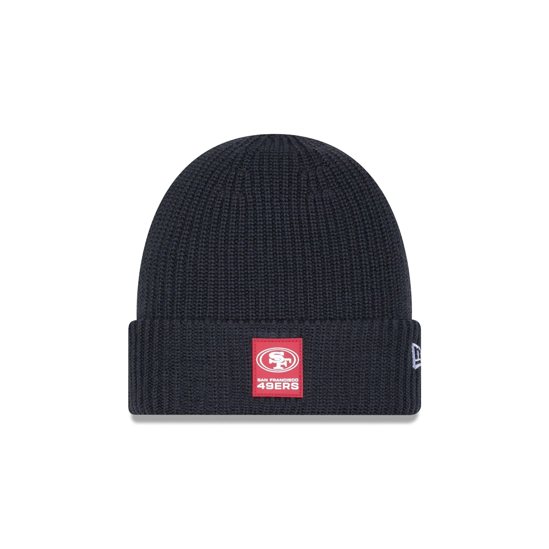 San Francisco 49ers 2025 Sideline Cold Weather Steel Clouds Cuff Knit Beanie sold by New Era