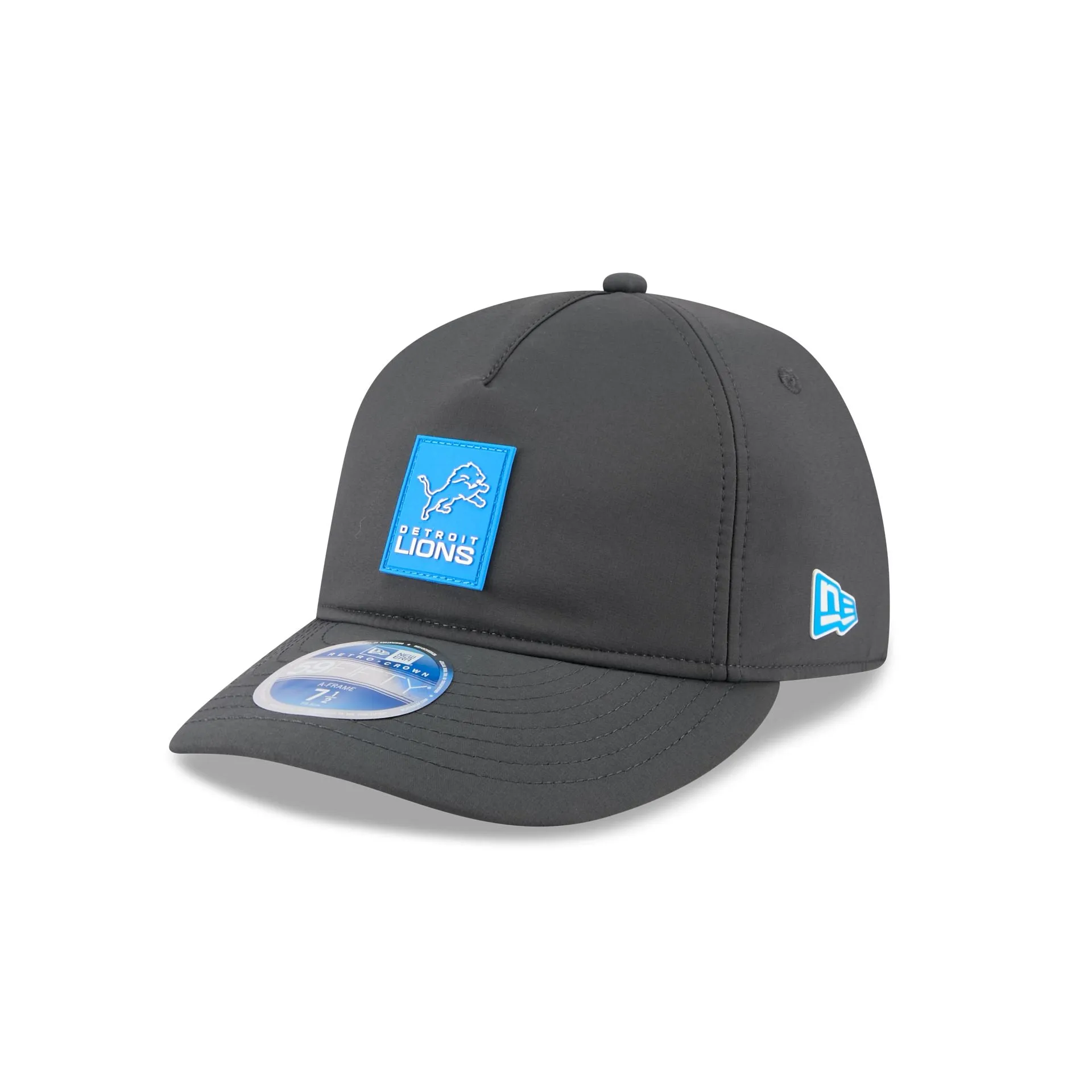 Detroit Lions 2025 Sideline Cold Weather Steel Clouds Retro Crown 59FIFTY A-Frame Fitted Hat sold by New Era