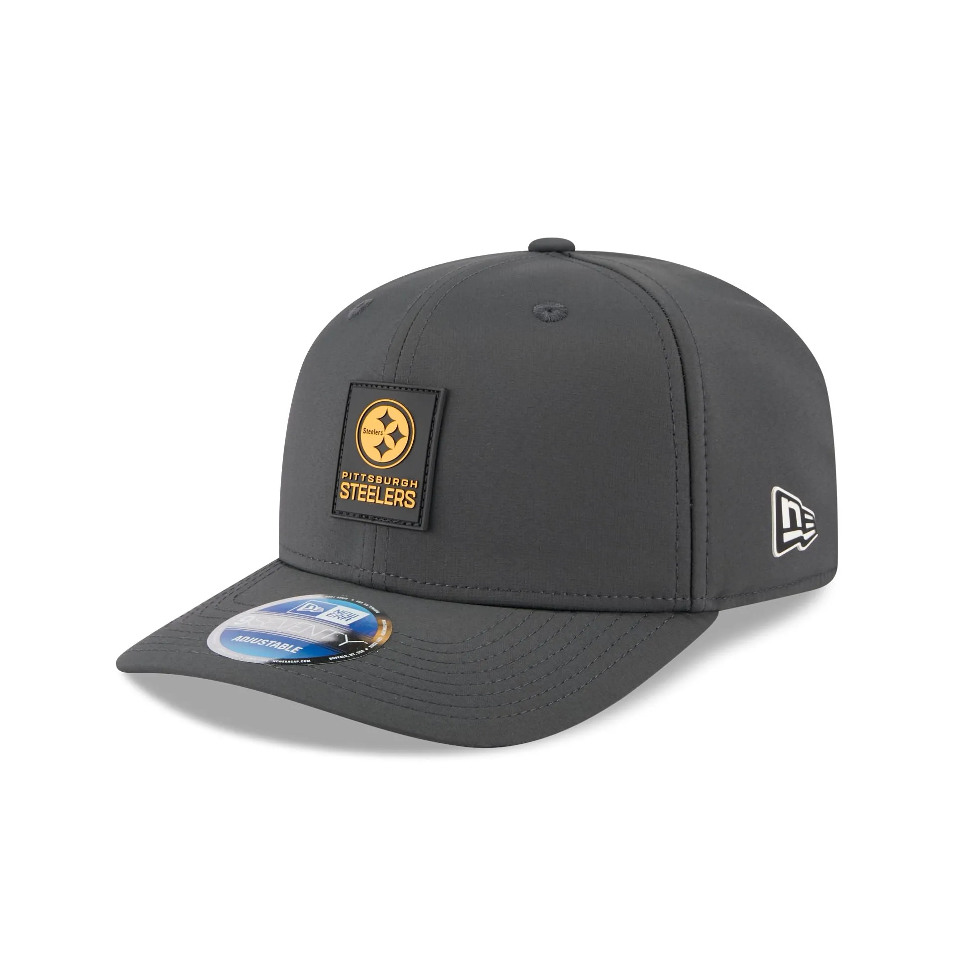 Pittsburgh Steelers 2025 Sideline Cold Weather Steel Clouds 9SEVENTY Stretch-Snap Hat sold by New Era