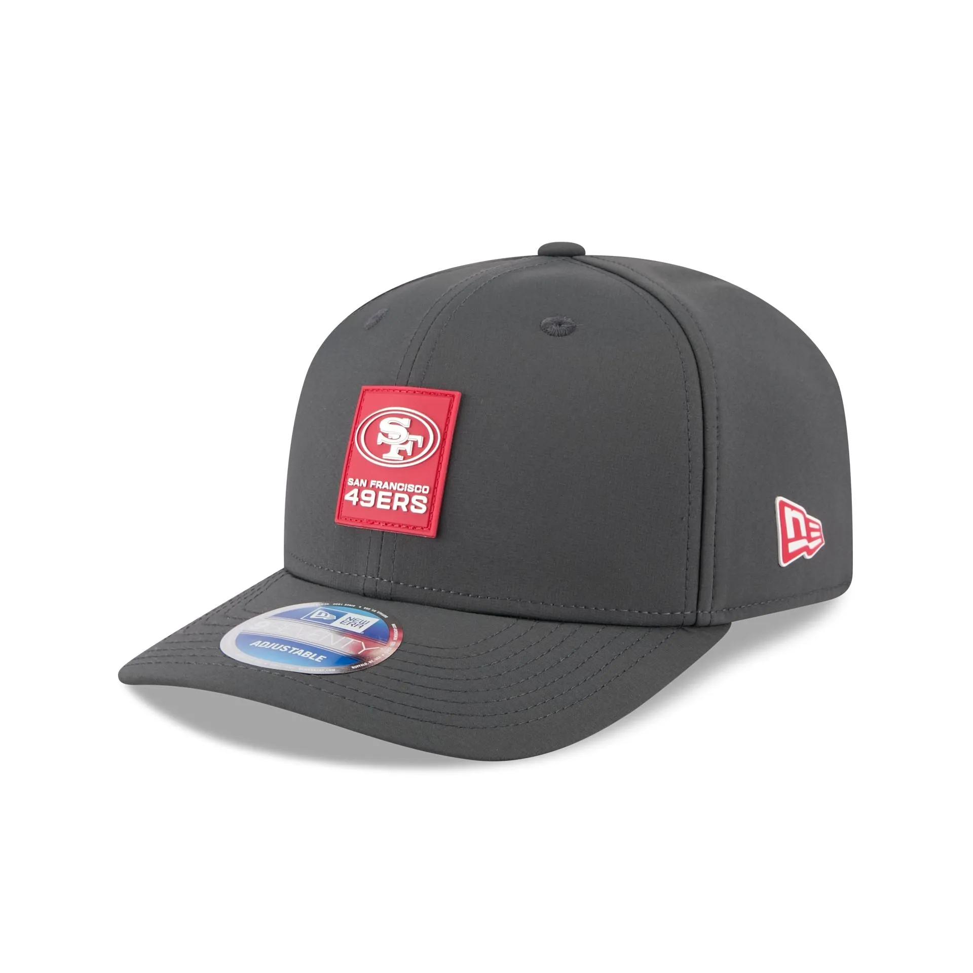 San Francisco 49ers 2025 Sideline Cold Weather Steel Clouds 9SEVENTY Stretch-Snap Hat sold by New Era
