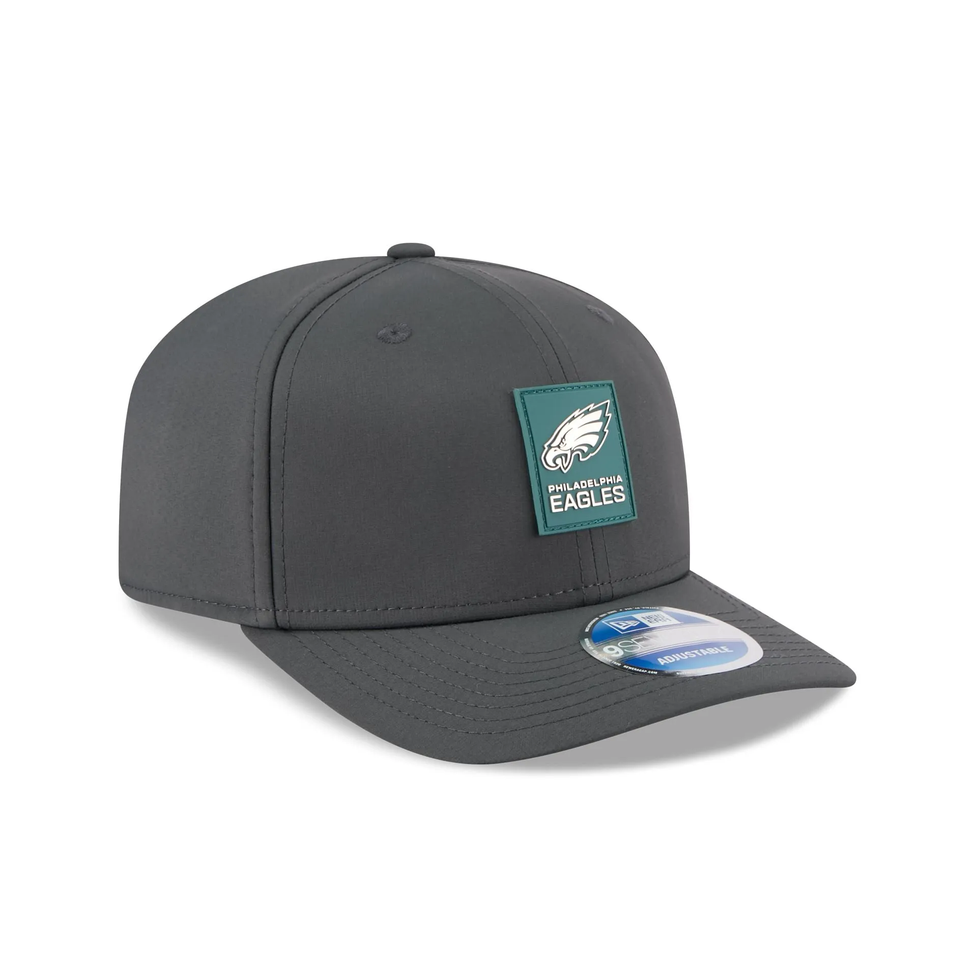 Philadelphia Eagles 2025 Sideline Cold Weather Steel Clouds 9SEVENTY Stretch-Snap Hat sold by New Era product image thumbnail 5
