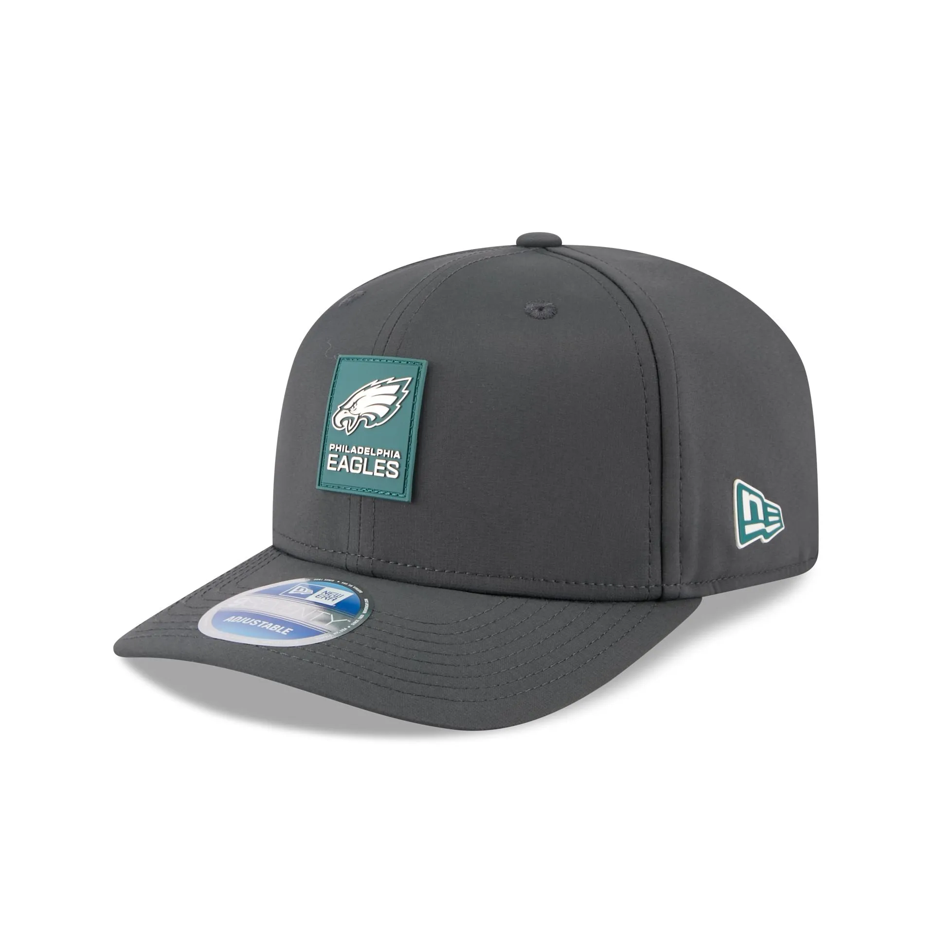 Philadelphia Eagles 2025 Sideline Cold Weather Steel Clouds 9SEVENTY Stretch-Snap Hat sold by New Era