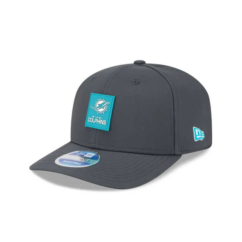 Miami Dolphins 2025 Sideline Cold Weather Steel Clouds 9SEVENTY Stretch-Snap Hat sold by New Era