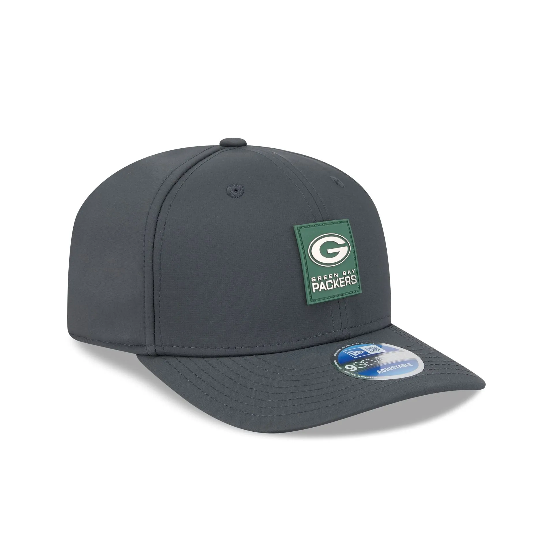 Green Bay Packers 2025 Sideline Cold Weather Steel Clouds 9SEVENTY Stretch-Snap Hat sold by New Era product image thumbnail 3