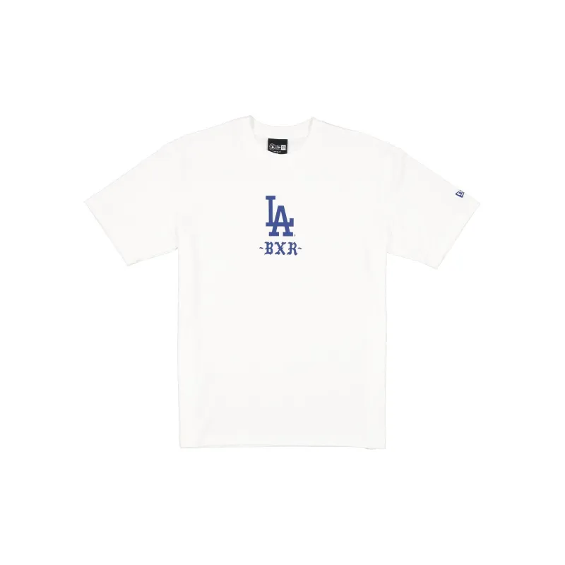 Born x Raised x Los Angeles Dodgers Fly Ball White T-Shirt sold by New Era
