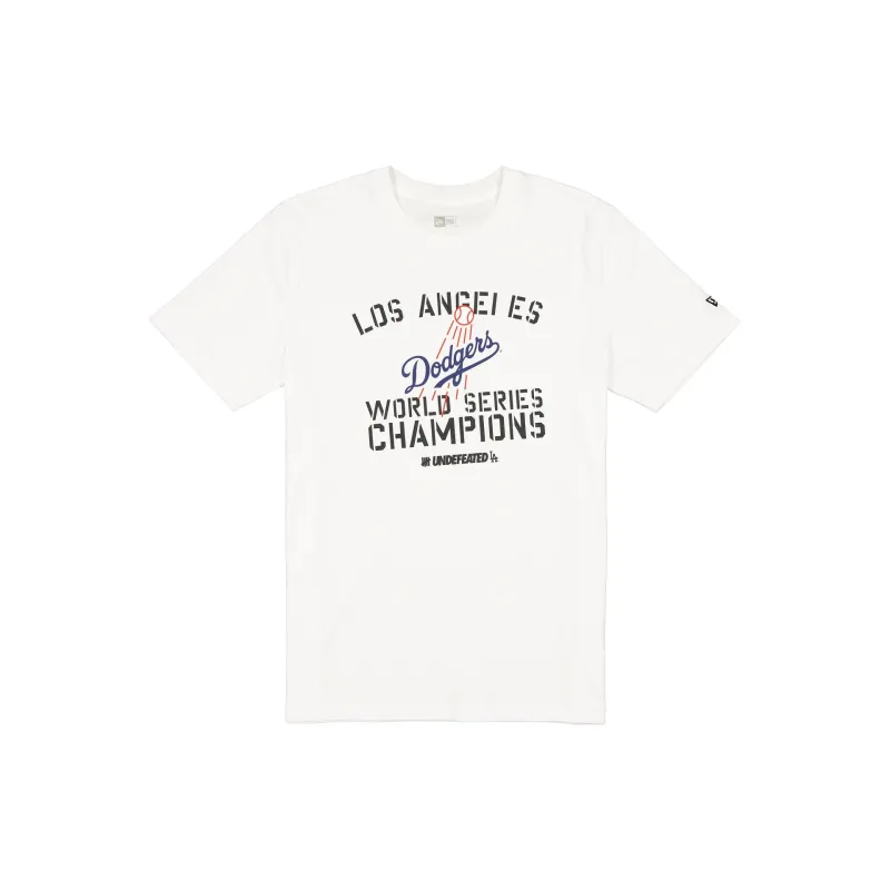Undefeated x Los Angeles Dodgers 2024 World Series Champions White T-Shirt sold by New Era