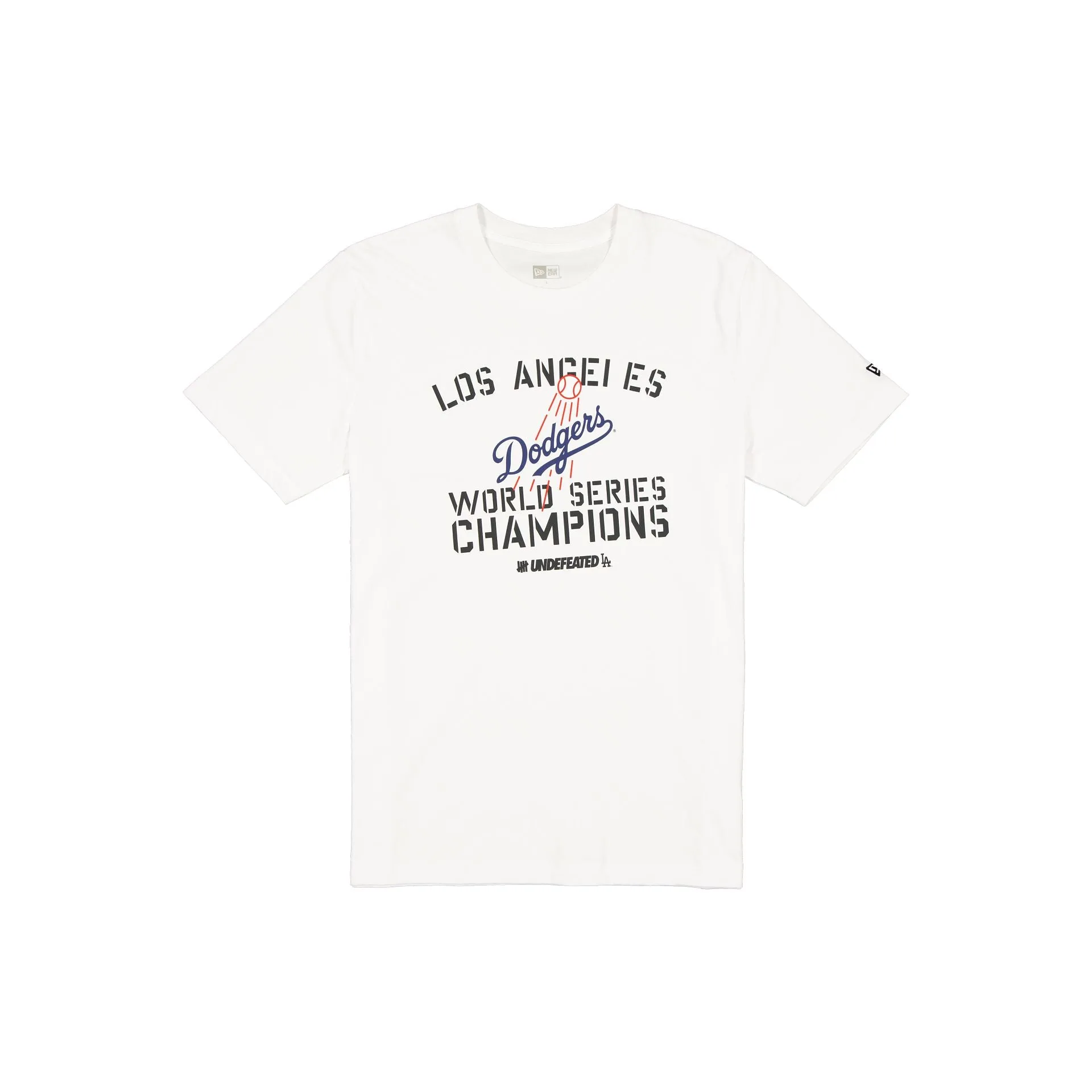 Undefeated x Los Angeles Dodgers 2024 World Series Champions White T-Shirt sold by New Era