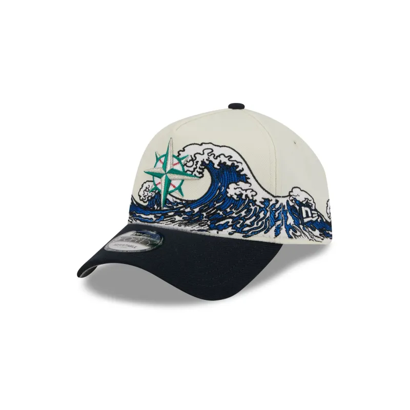 Seattle Mariners Tidal Flow 9FORTY A-Frame Snapback Hat sold by New Era
