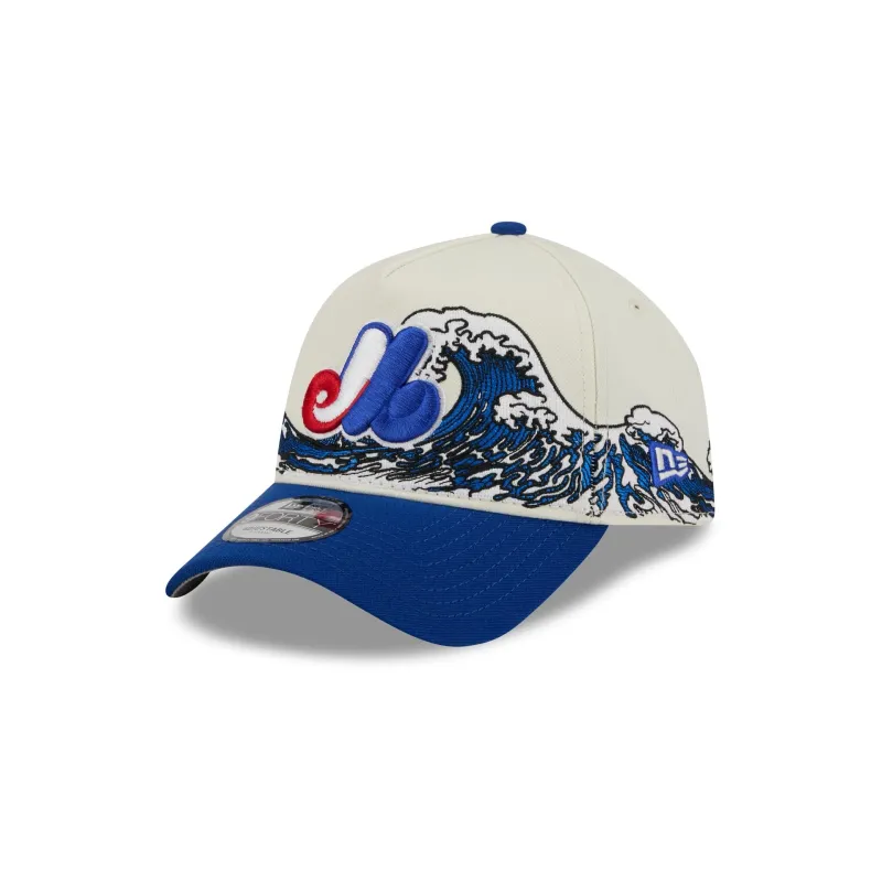 Montreal Expos Tidal Flow 9FORTY A-Frame Snapback Hat sold by New Era