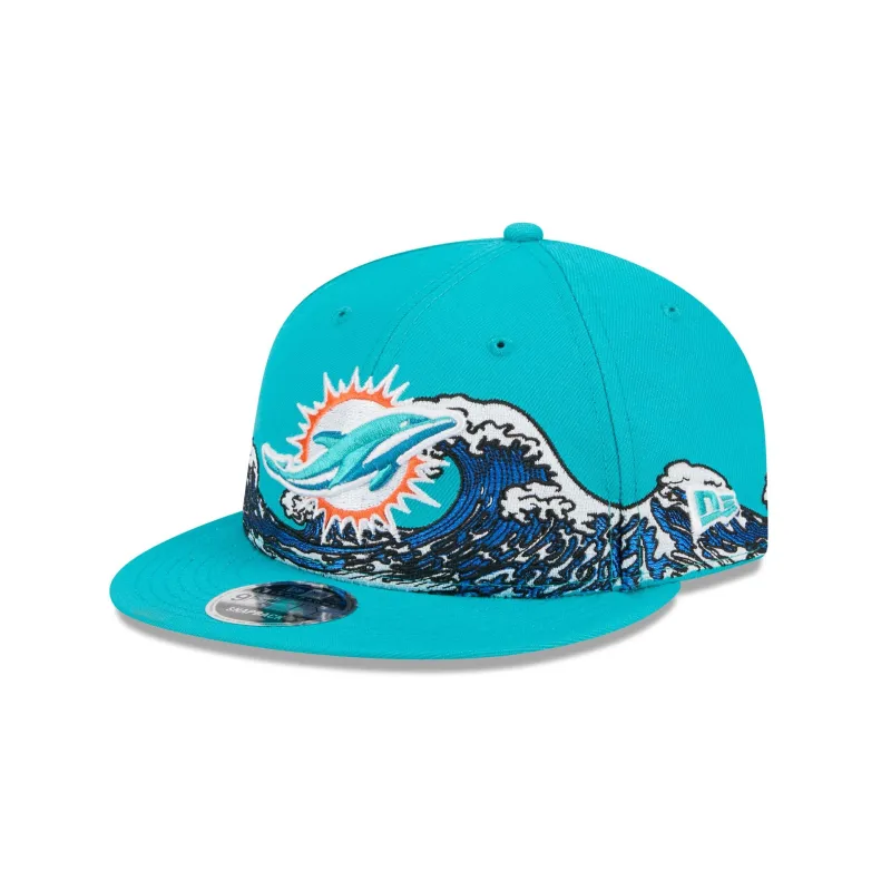 Miami Dolphins Tidal Flow Retro Crown 9FIFTY Adjustable Hat sold by New Era