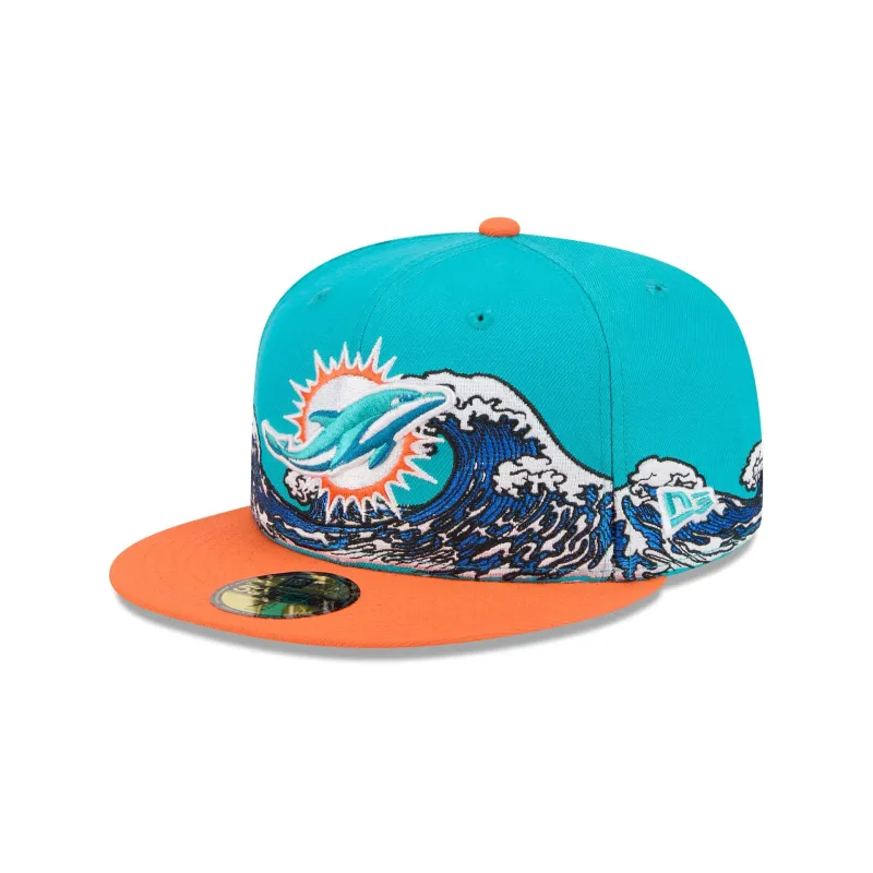 Miami Dolphins Tidal Flow 59FIFTY Fitted Hat sold by New Era