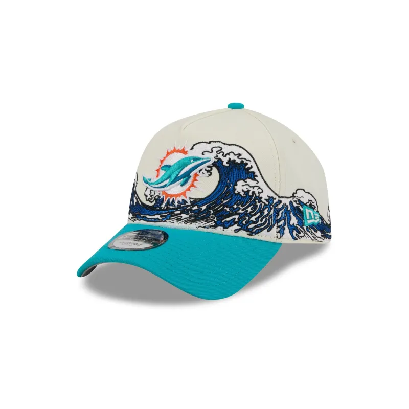 Miami Dolphins Tidal Flow 9FORTY A-Frame Snapback Hat sold by New Era