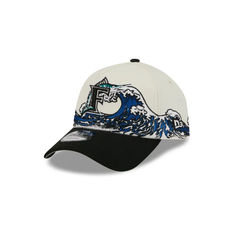 Miami Marlins Tidal Flow 9FORTY A-Frame Snapback Hat sold by New Era