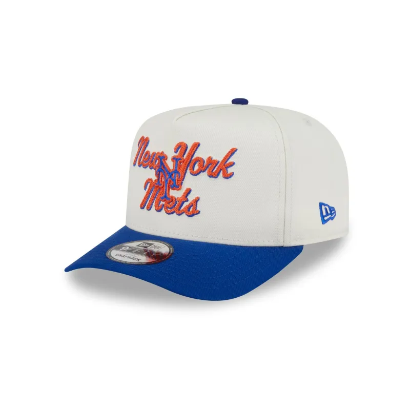 New York Mets Chainstitch 9FIFTY A-Frame Snapback Hat sold by New Era