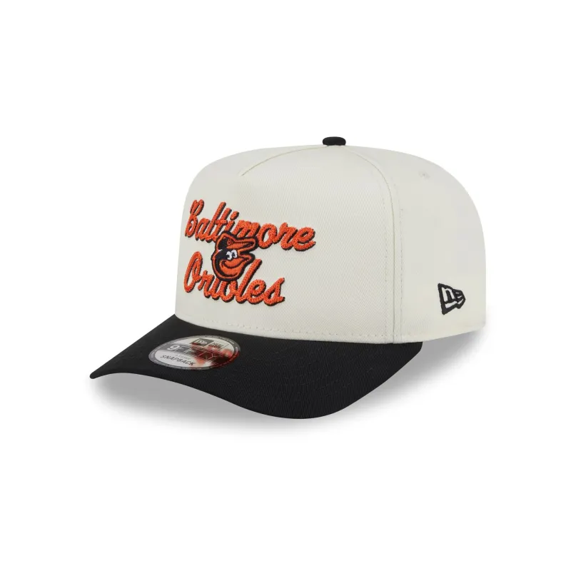Baltimore Orioles Chainstitch 9FIFTY A-Frame Snapback Hat sold by New Era