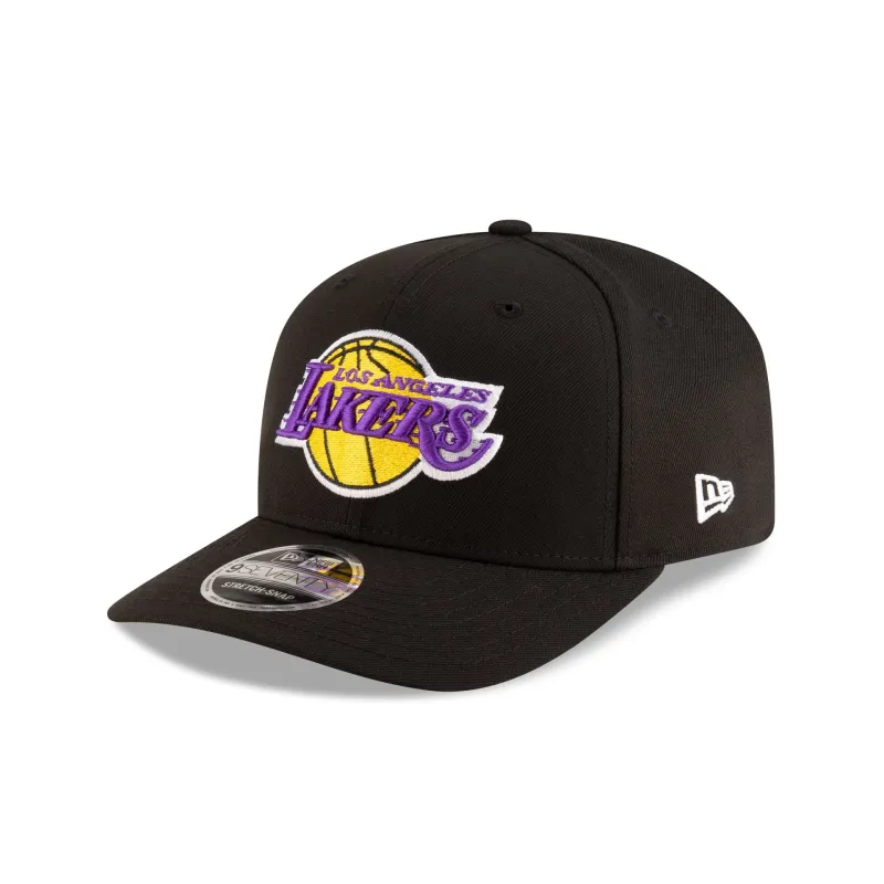 Los Angeles Lakers Team Black 9SEVENTY Stretch-Snap Hat sold by New Era