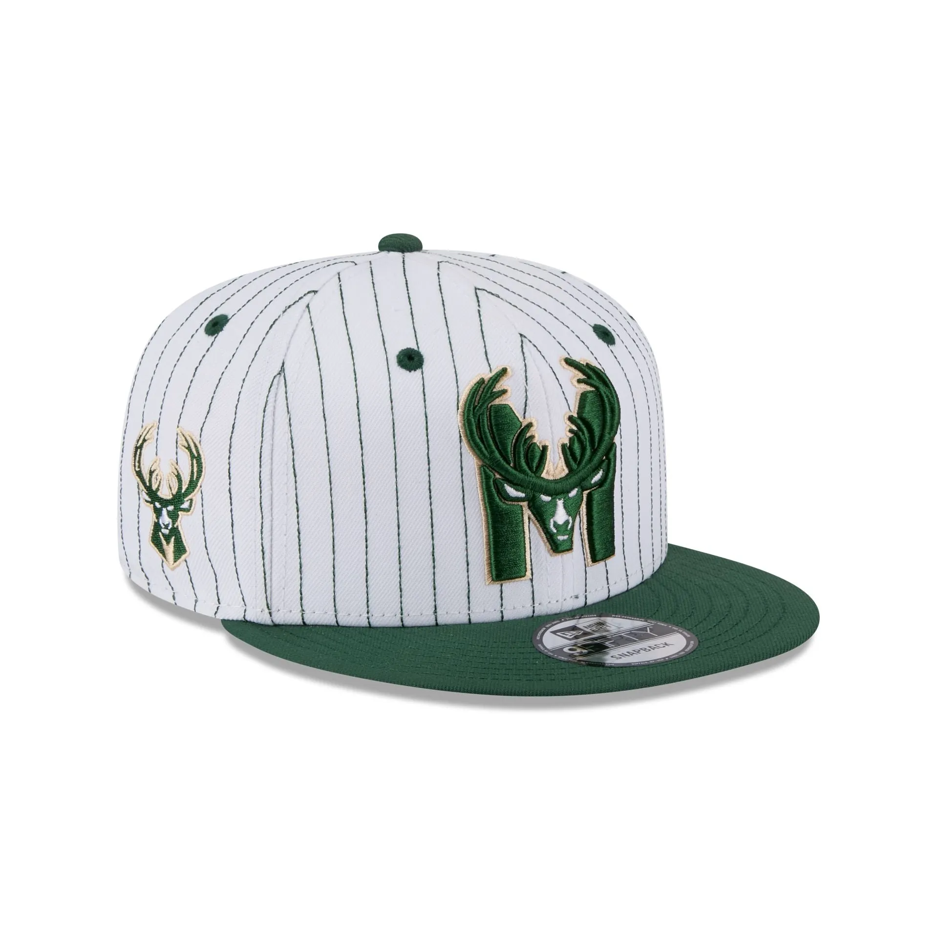Milwaukee Bucks Deceptor Pinstripe 9FIFTY Snapback Hat sold by New Era