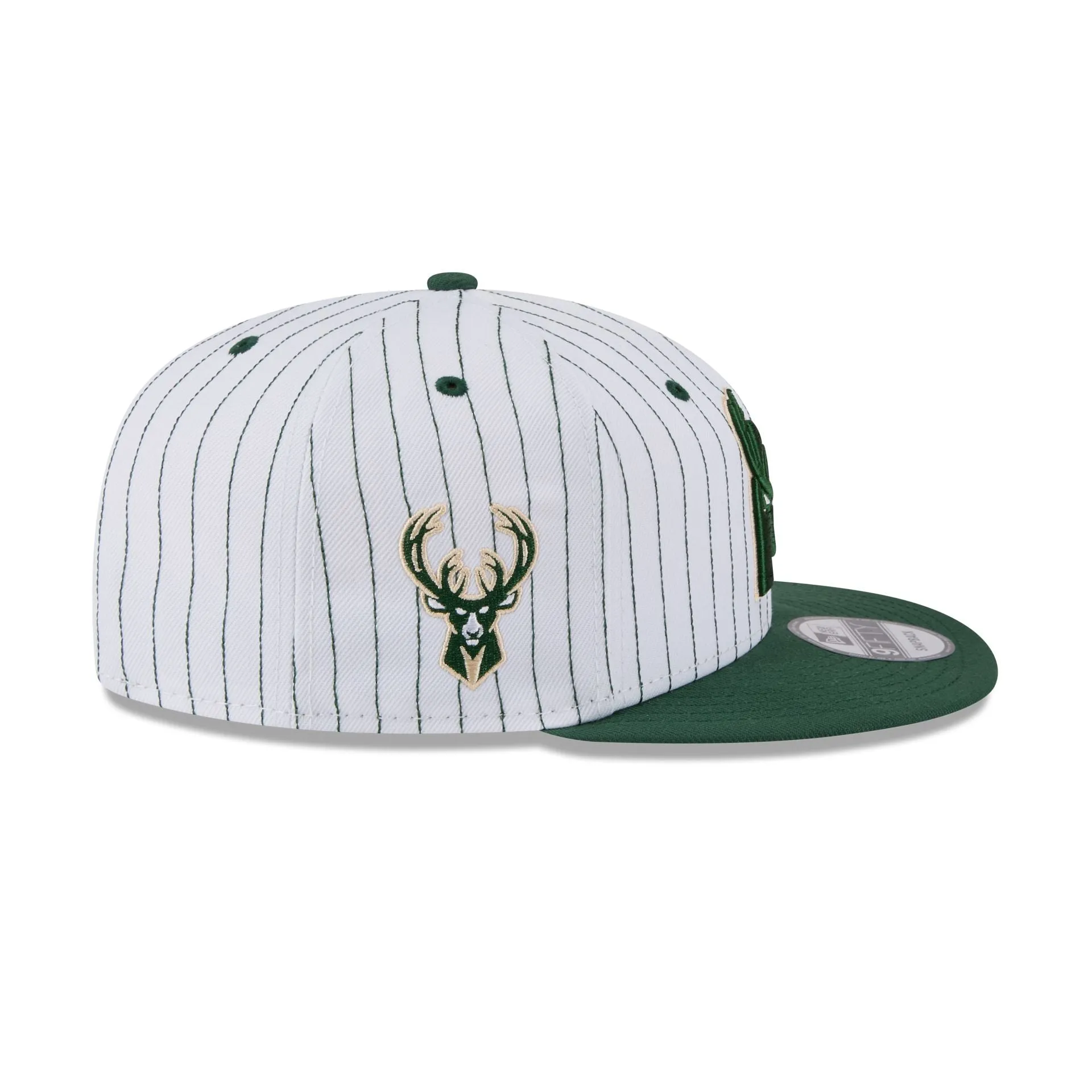 Milwaukee Bucks Deceptor Pinstripe 9FIFTY Snapback Hat sold by New Era product image thumbnail 4