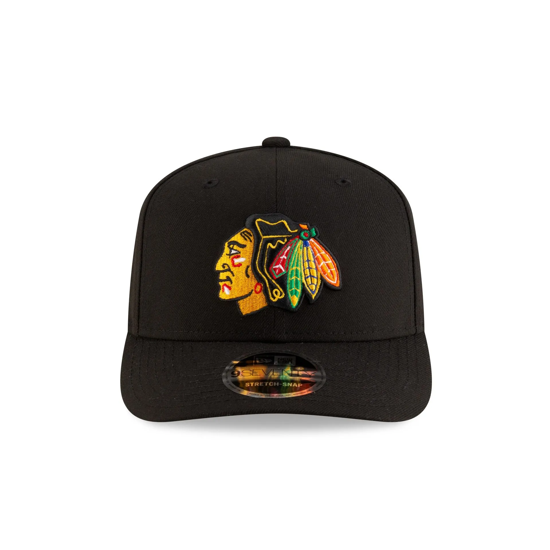 Chicago Blackhawks Team Black 9SEVENTY Stretch-Snap Hat sold by New Era product image thumbnail 2