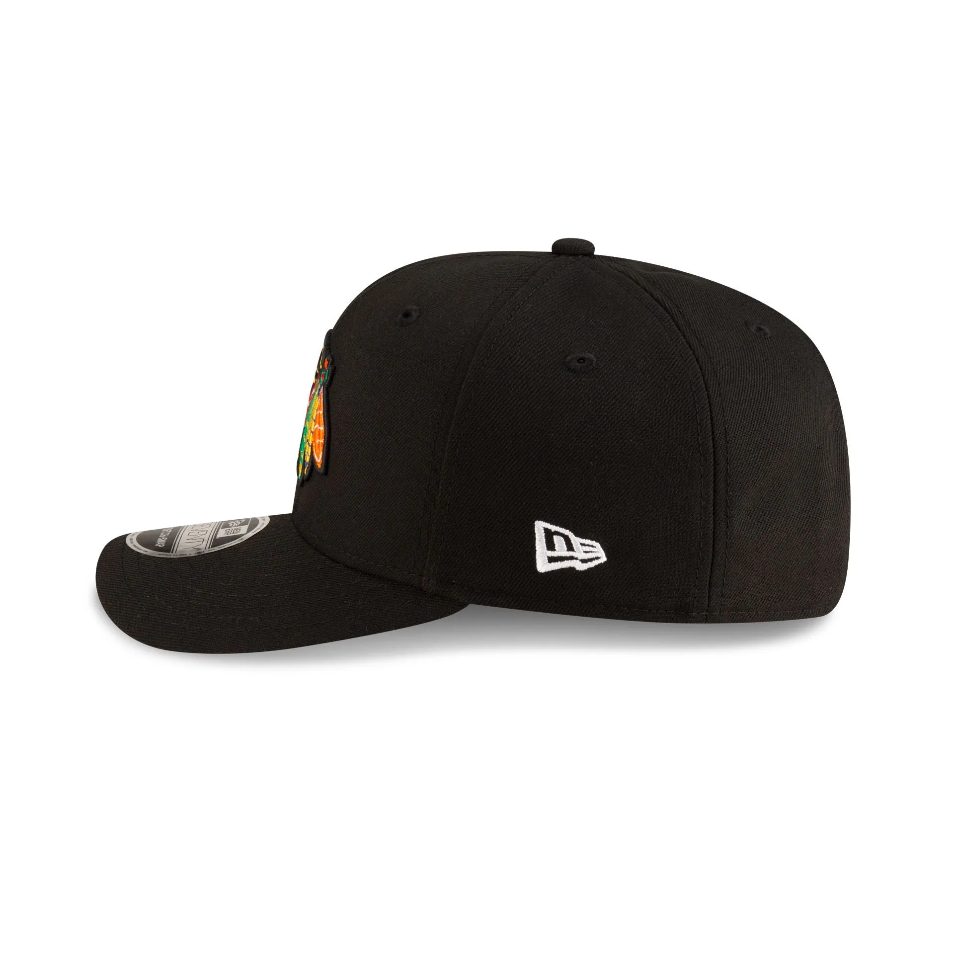 Chicago Blackhawks Team Black 9SEVENTY Stretch-Snap Hat sold by New Era product image thumbnail 4