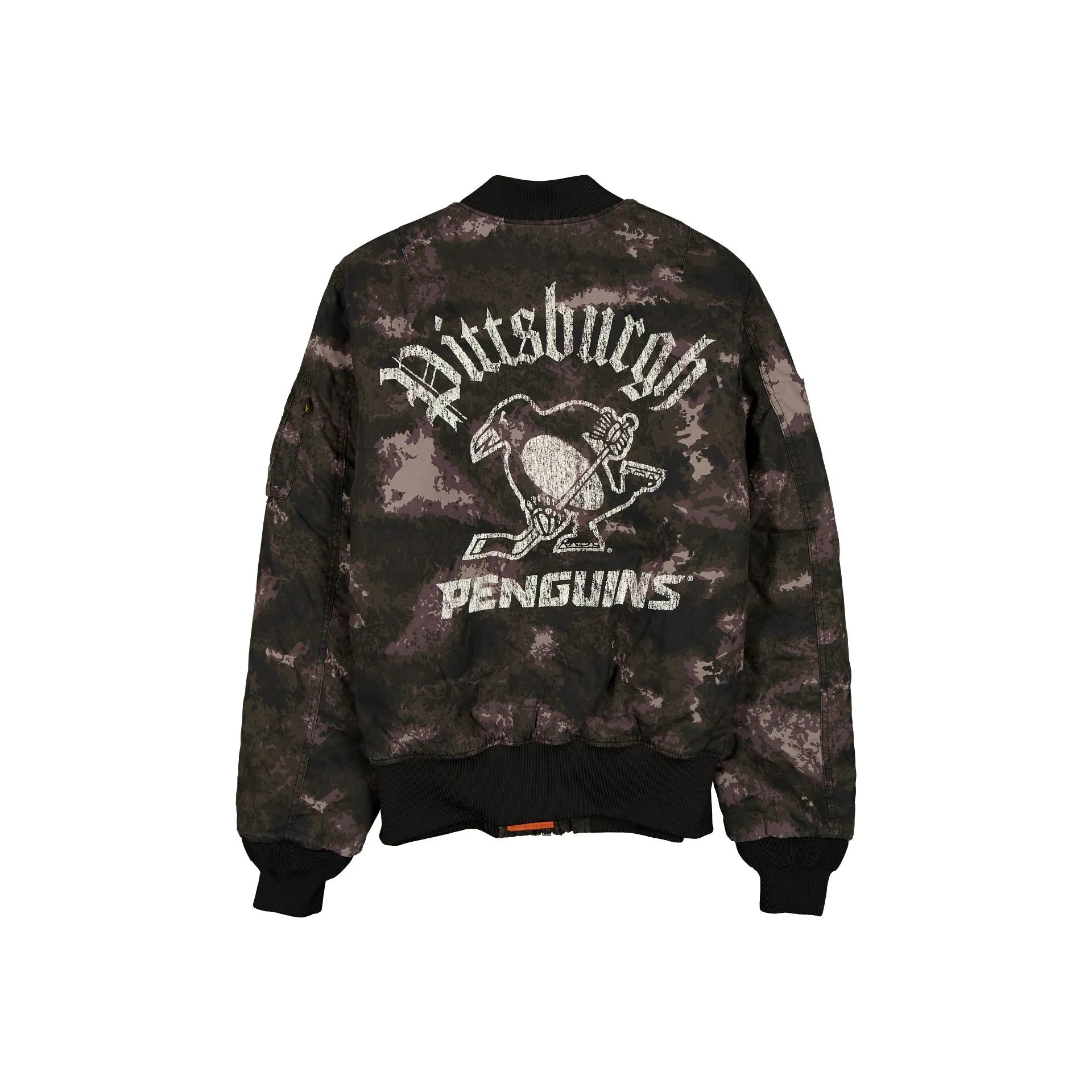 Alpha Industries x Pittsburgh Penguins Black Camo MA-1 Bomber Jacket sold by New Era product image thumbnail 3