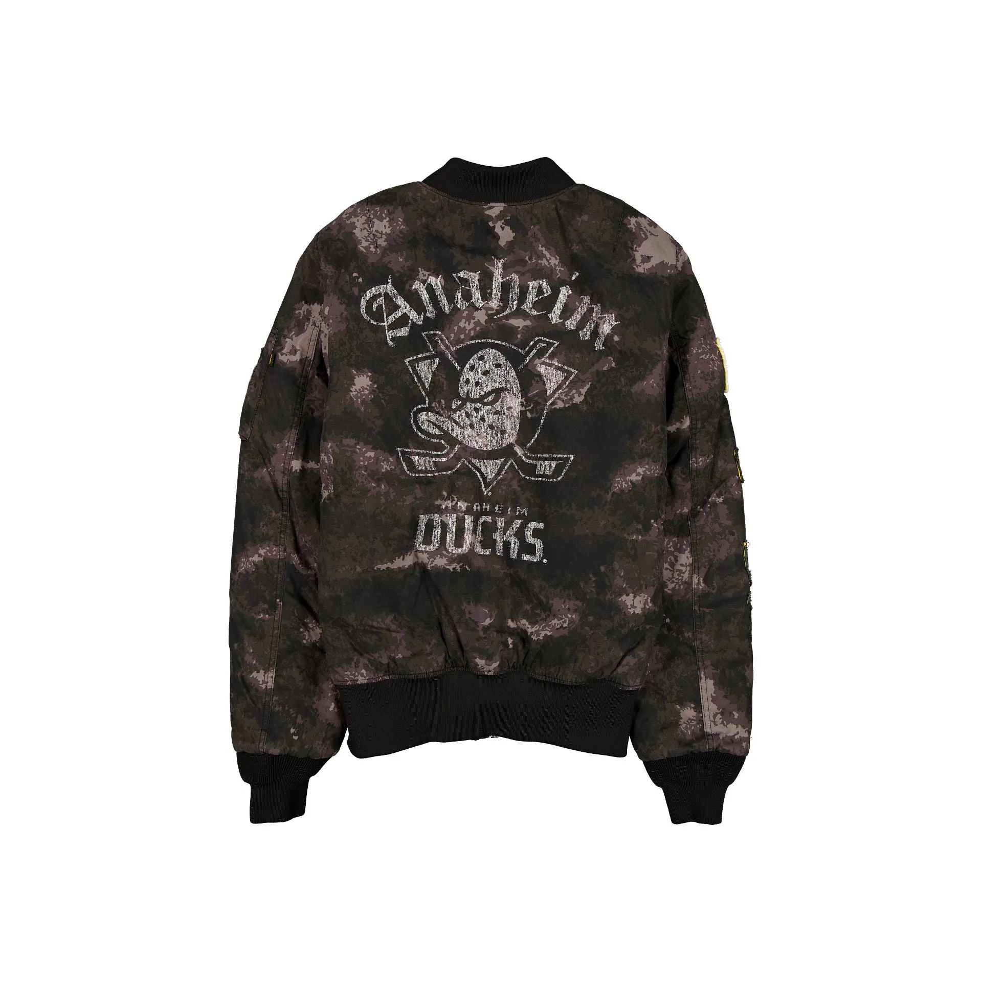 Alpha Industries x Anaheim Ducks Black Camo MA-1 Bomber Jacket sold by New Era product image thumbnail 3