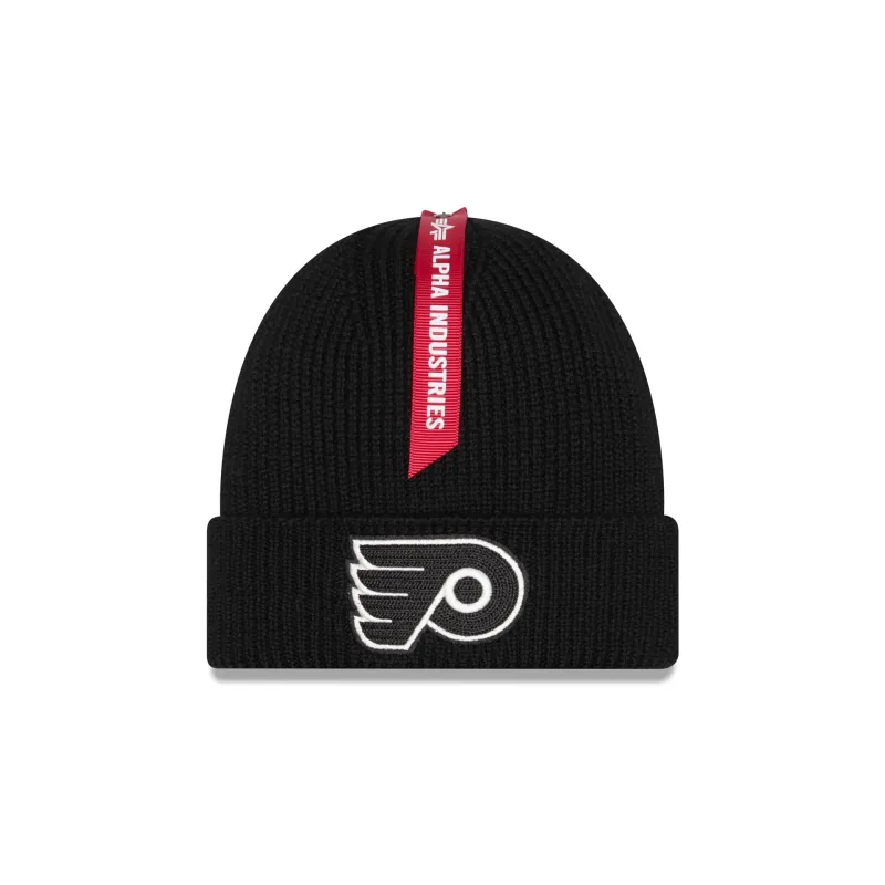Alpha Industries x Philadelphia Flyers Black Cuff Knit Hat sold by New Era