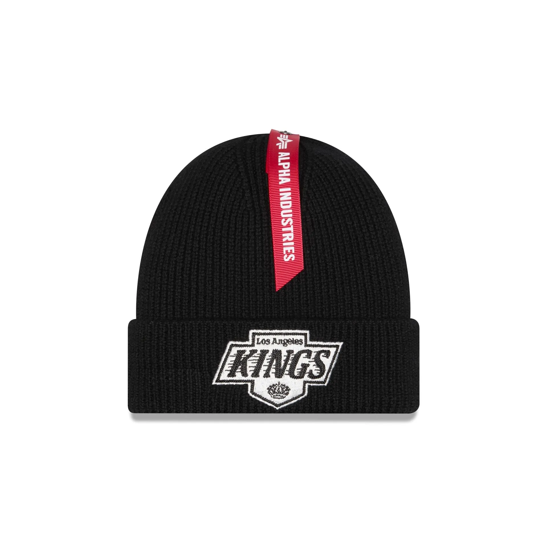 Alpha Industries x Los Angeles Kings Black Cuff Knit Hat sold by New Era